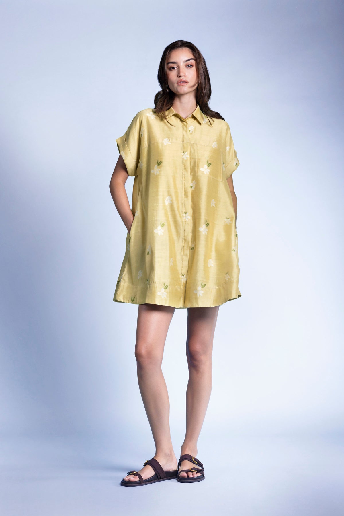 SUNLIGHT SILK SHIRT DRESS