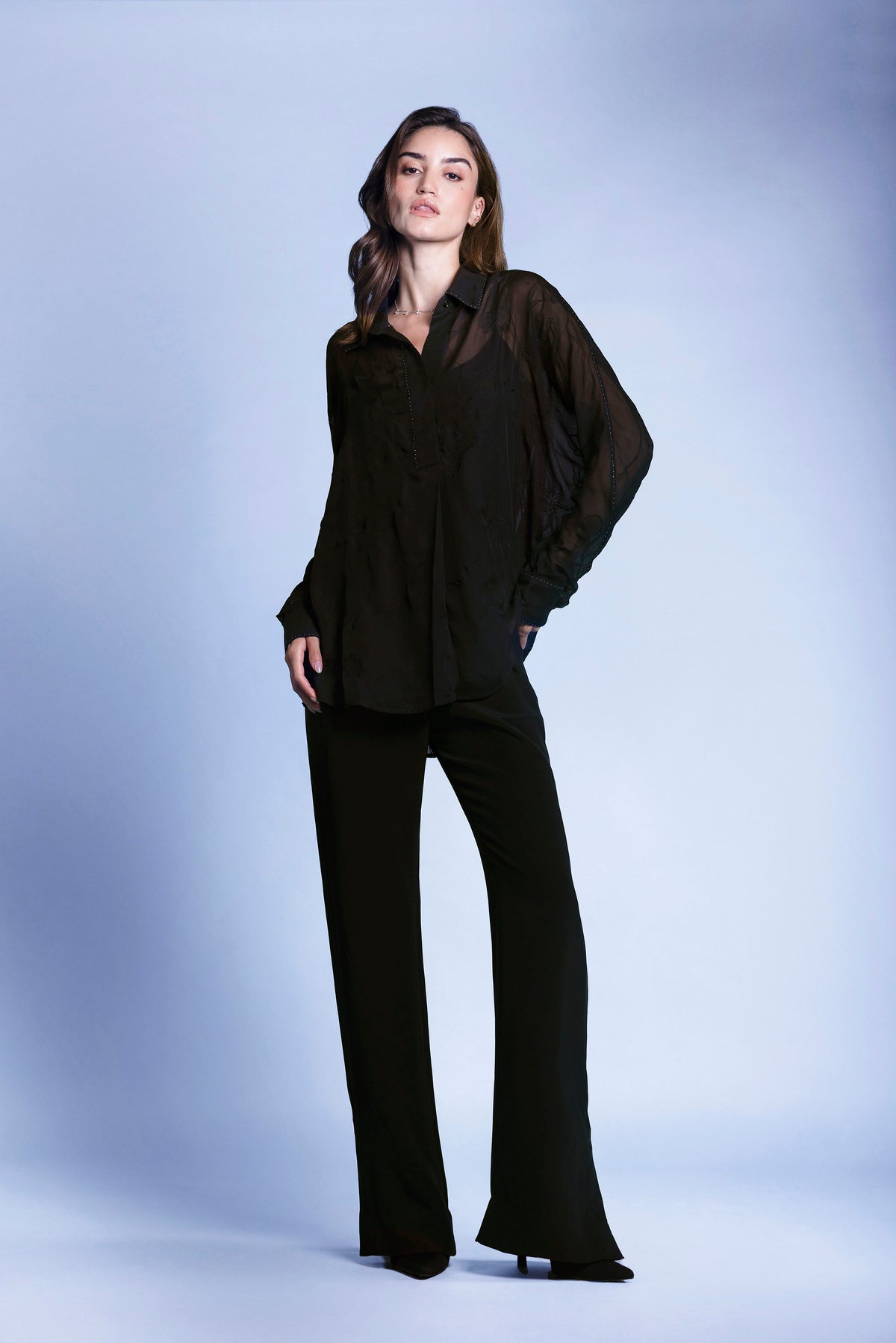 Floating Orchids Silk Shirt