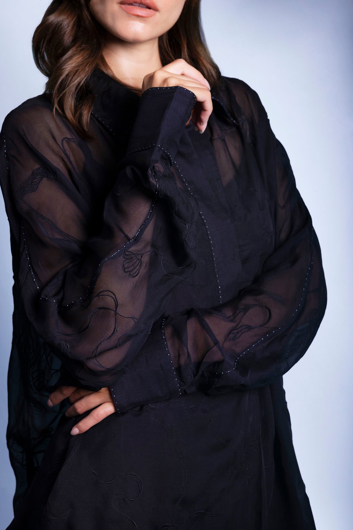 Floating Orchids Silk Shirt