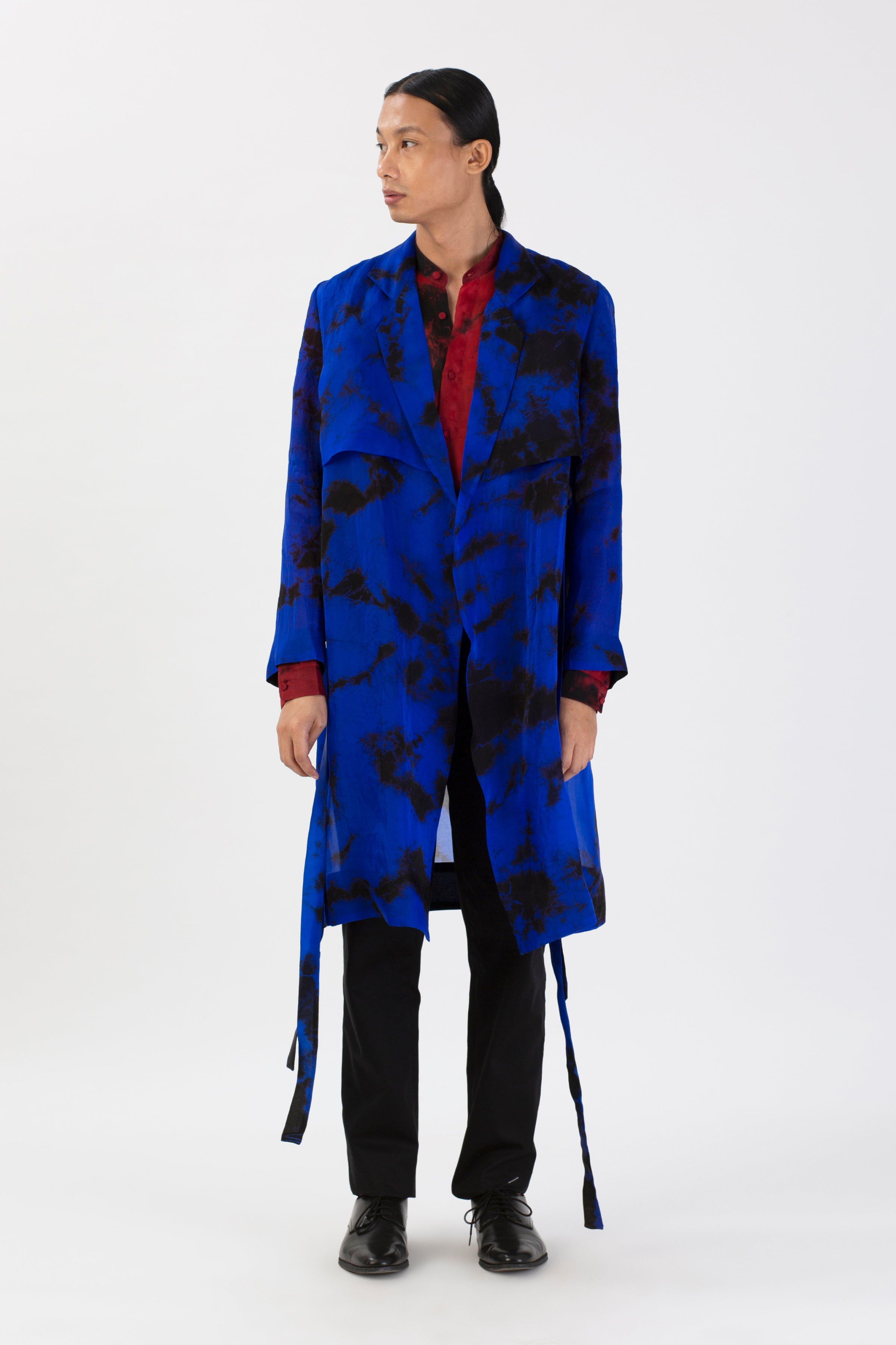 Celestial Sapphire Trench Coat