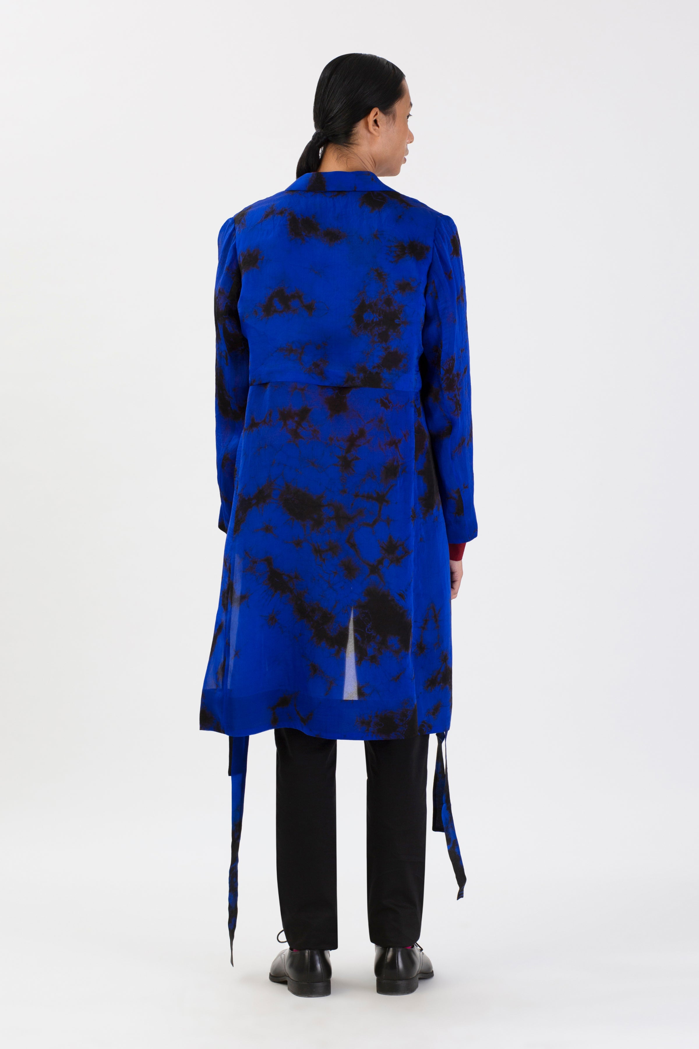 Celestial Sapphire Trench Coat