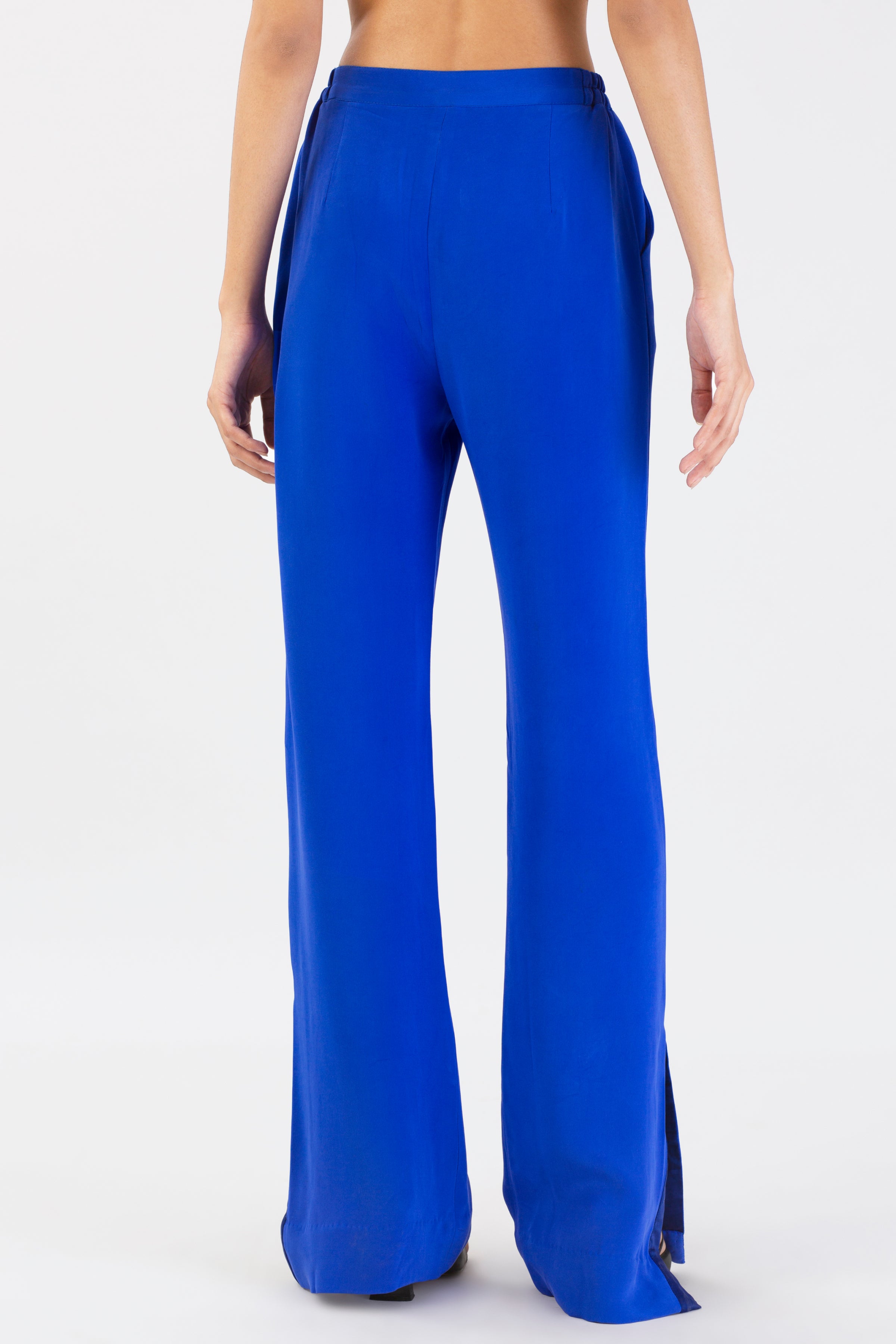 Sapphire Dawn Silk Trousers