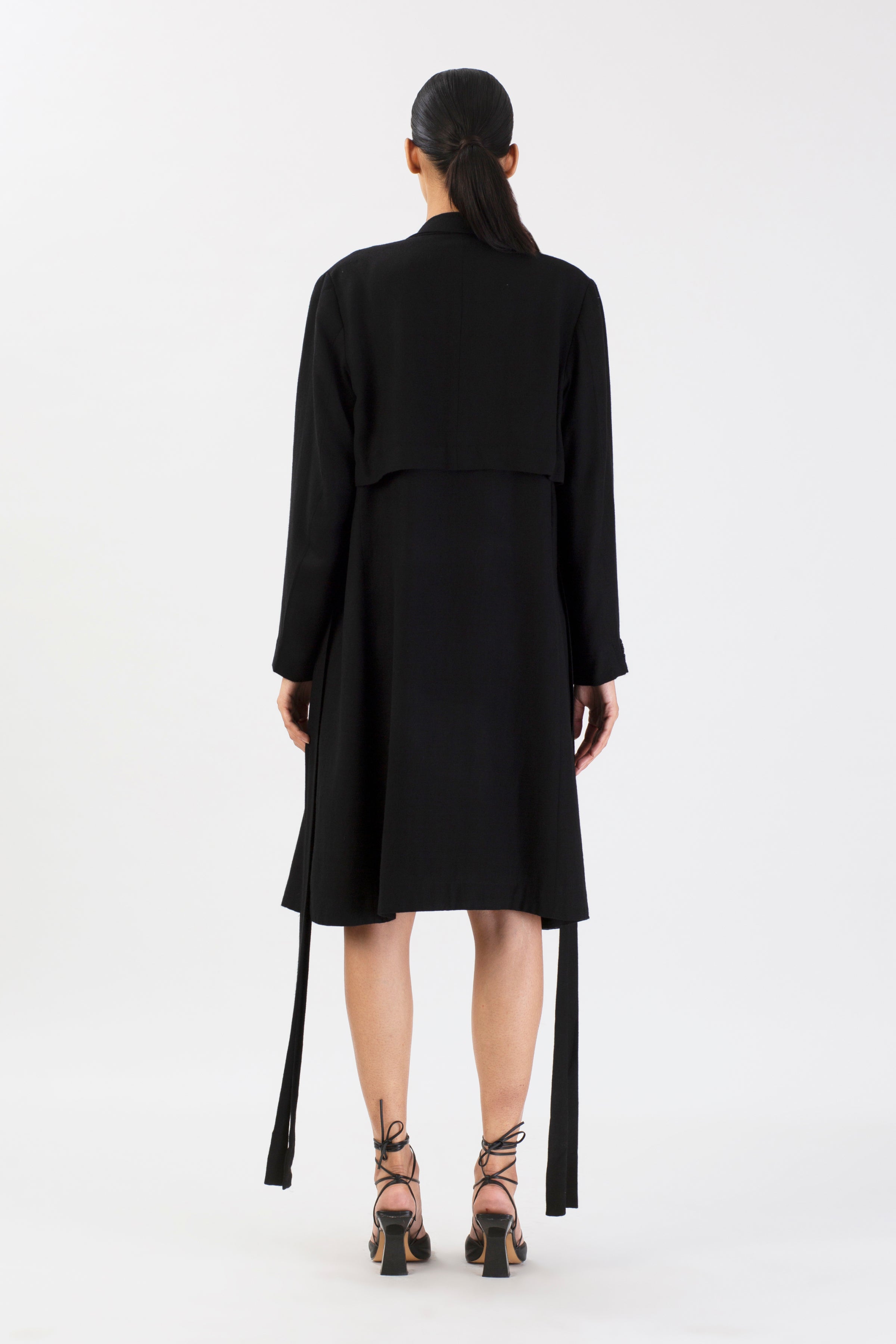 Zero Moon Pashmina Silk Trench Coat