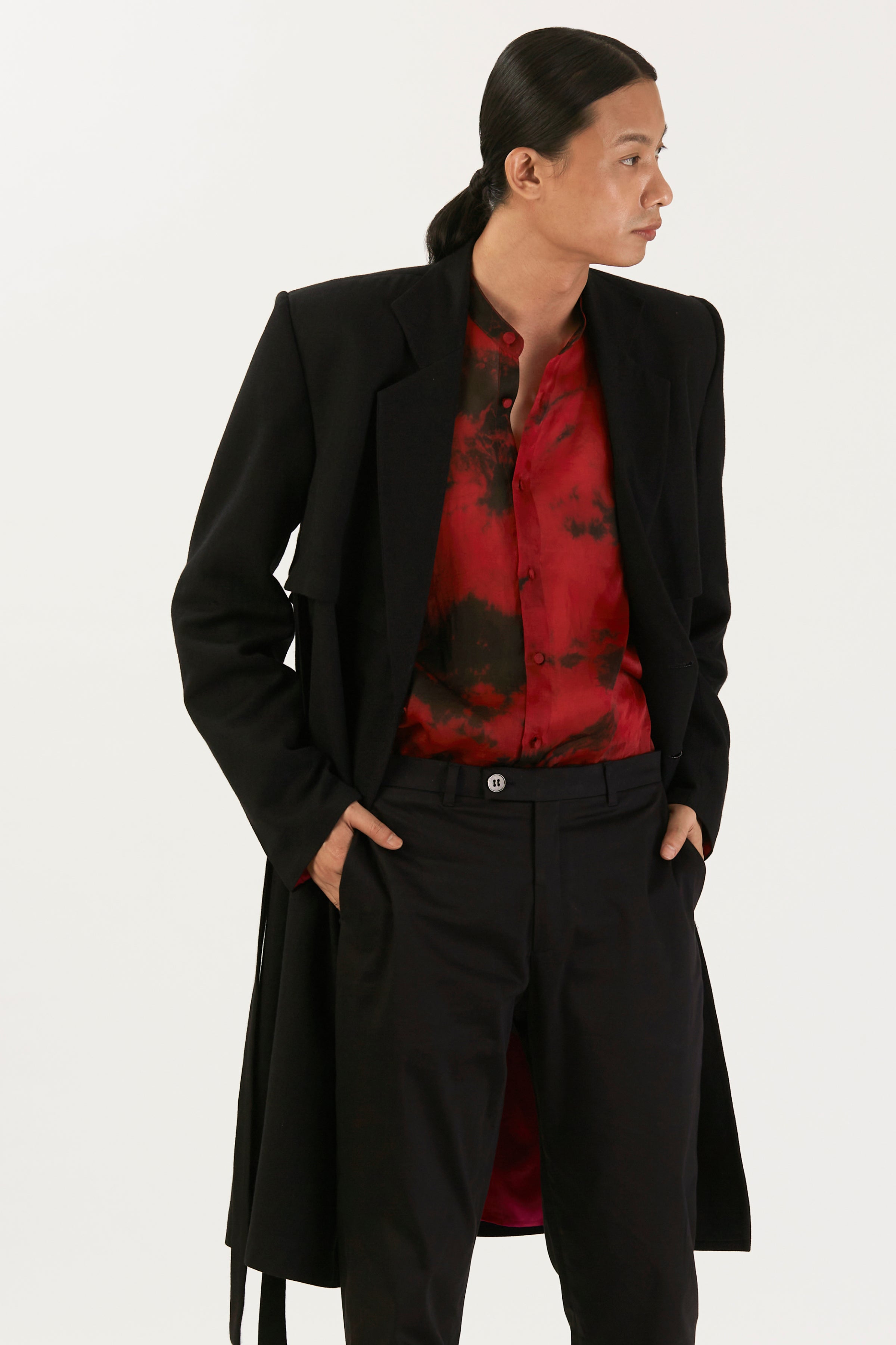 Zero Moon Pashmina Silk Trench Coat