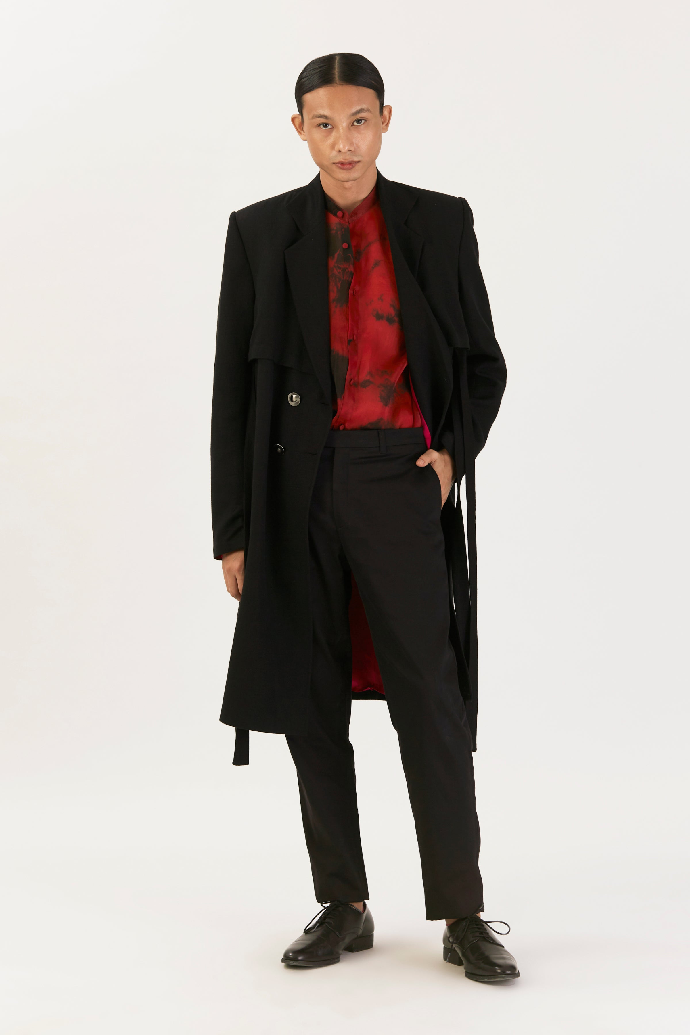 Zero Moon Pashmina Silk Trench Coat