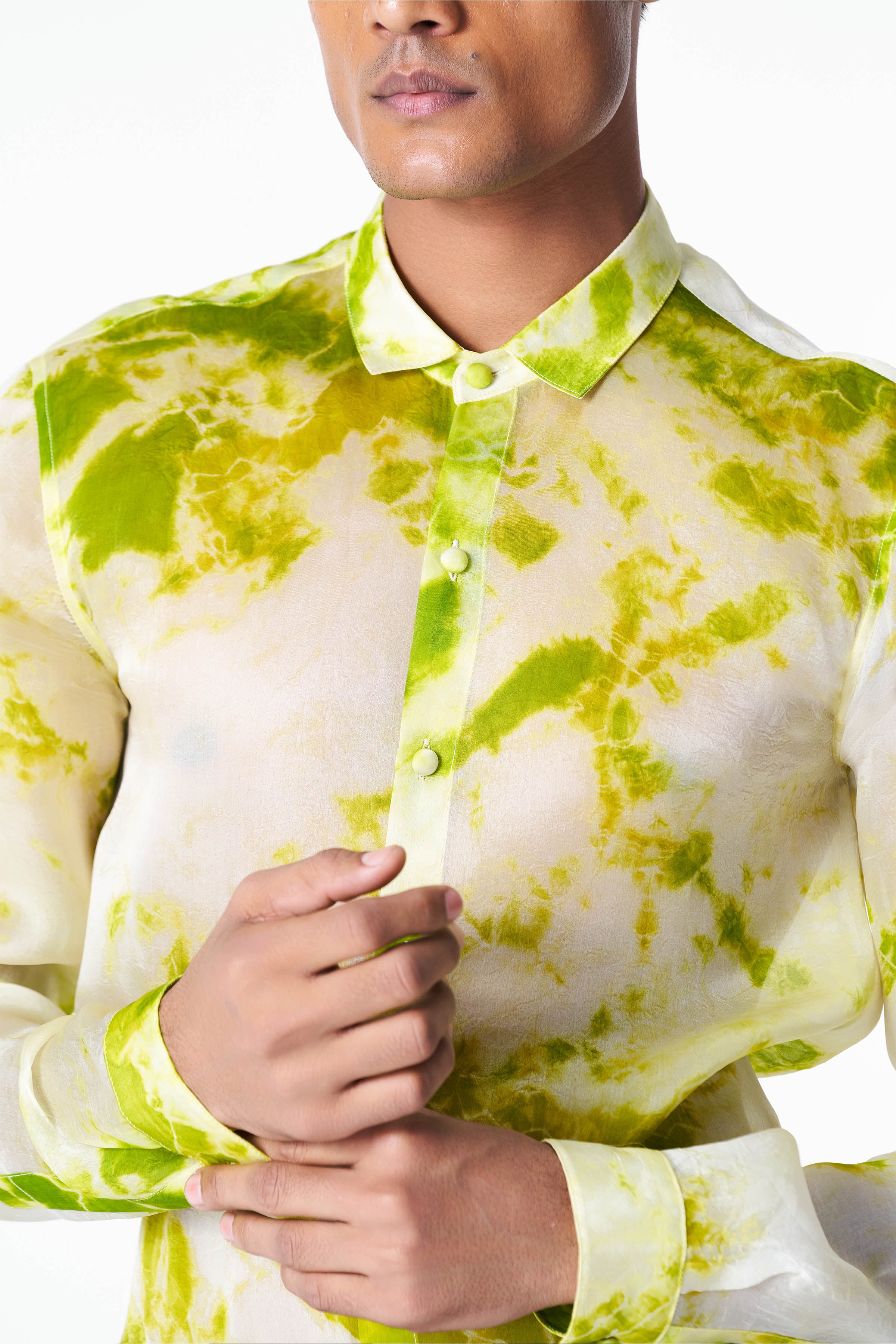 Chartreuse Dews Silk Shirt