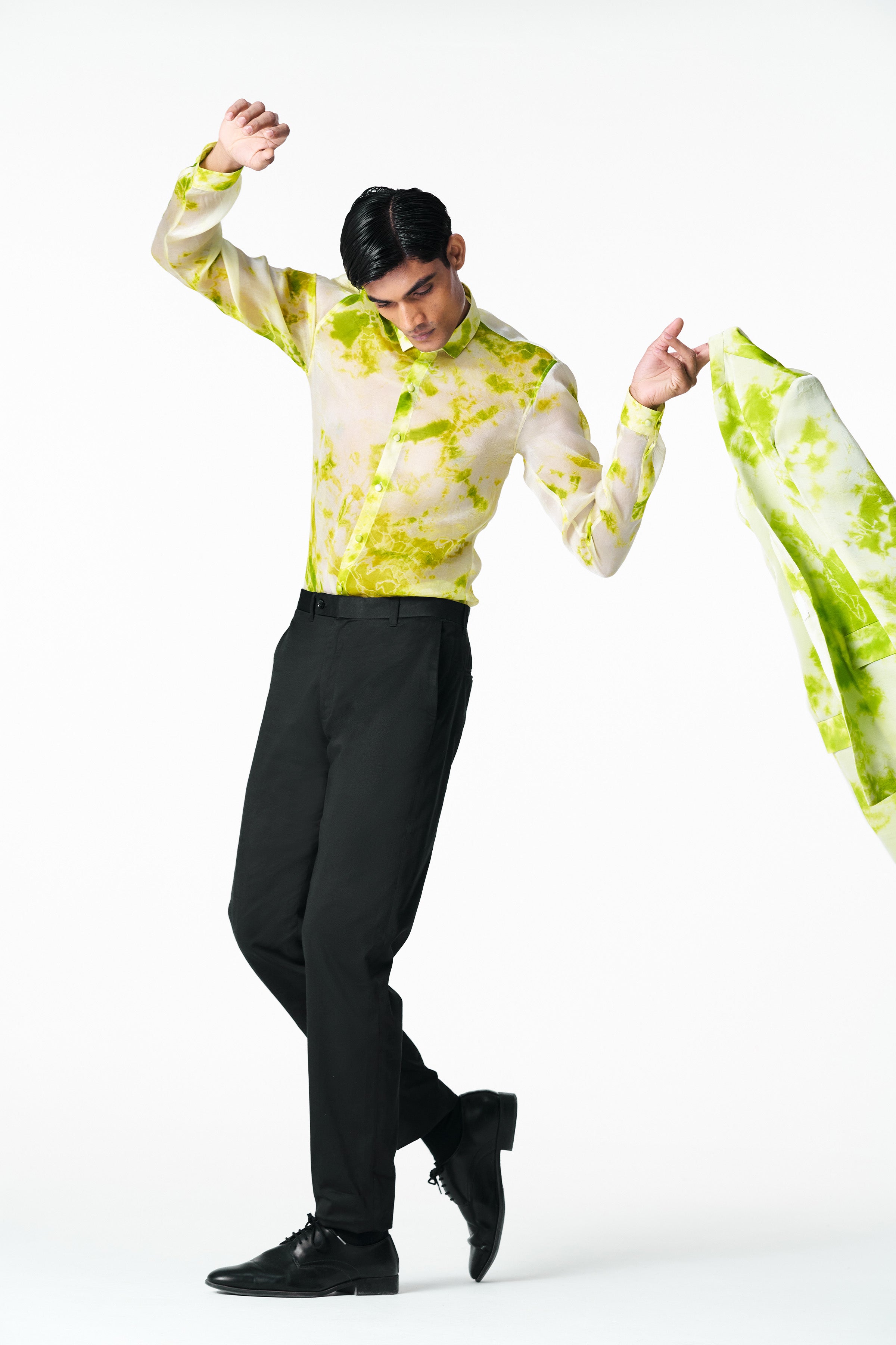 Chartreuse Dews Silk Shirt