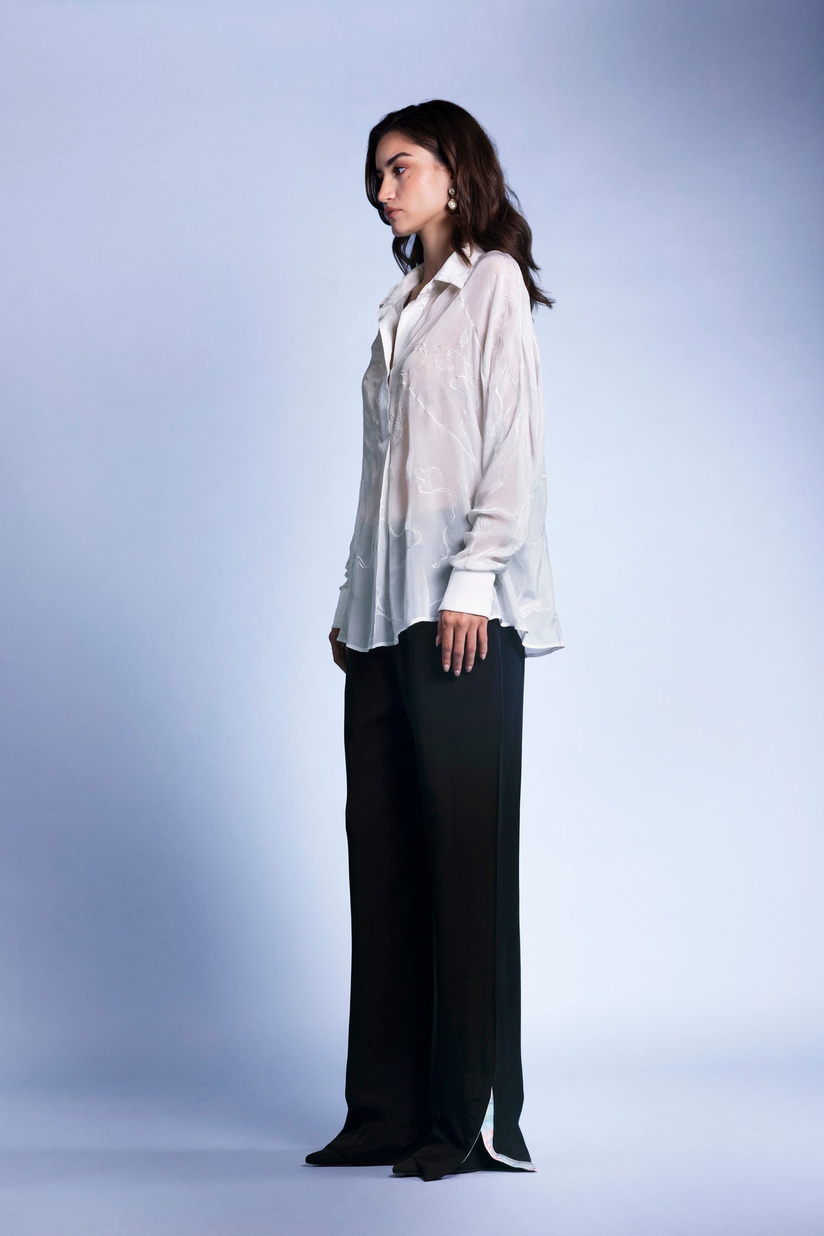 Floating Orchids Silk Shirt