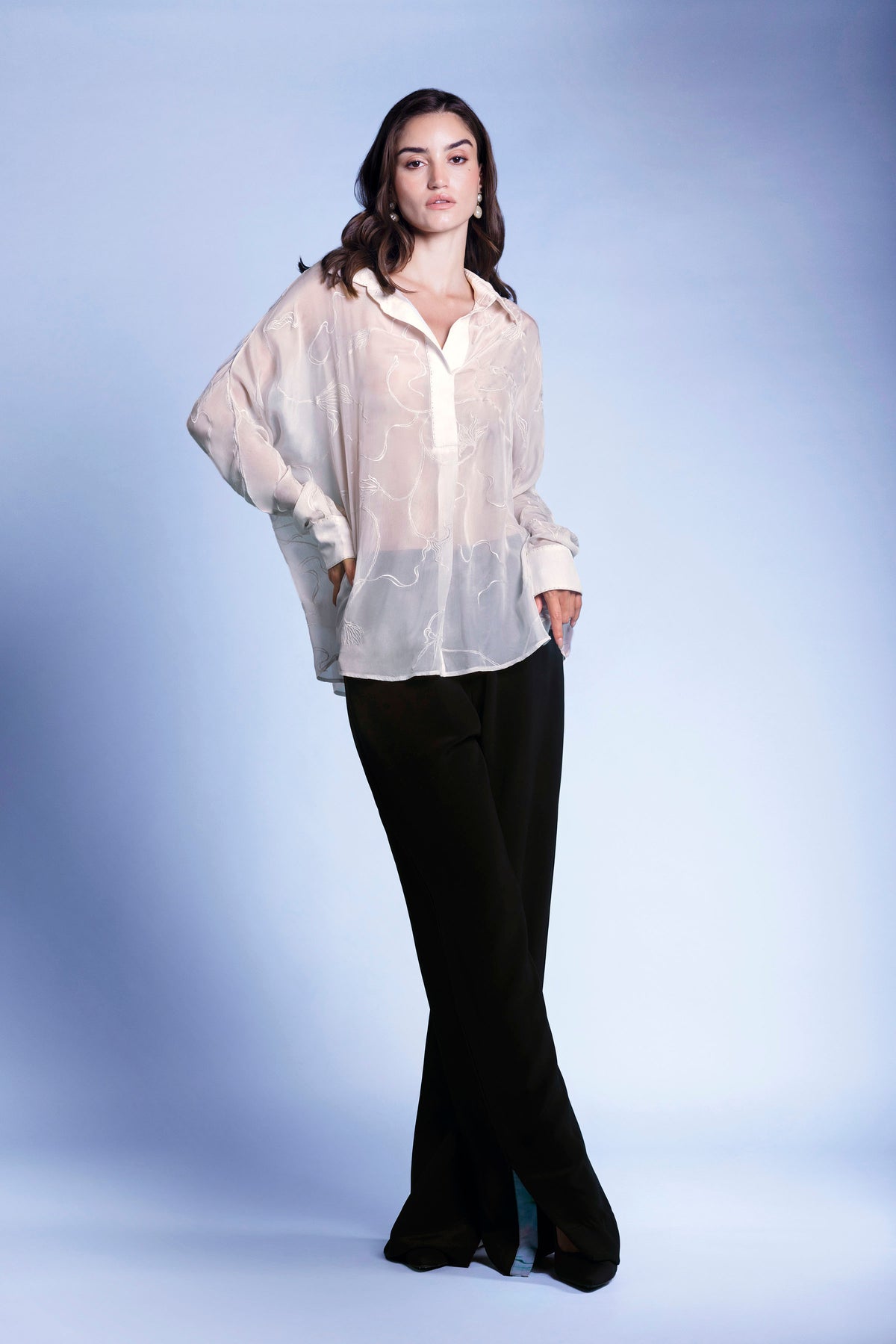 Floating Orchids Silk Shirt