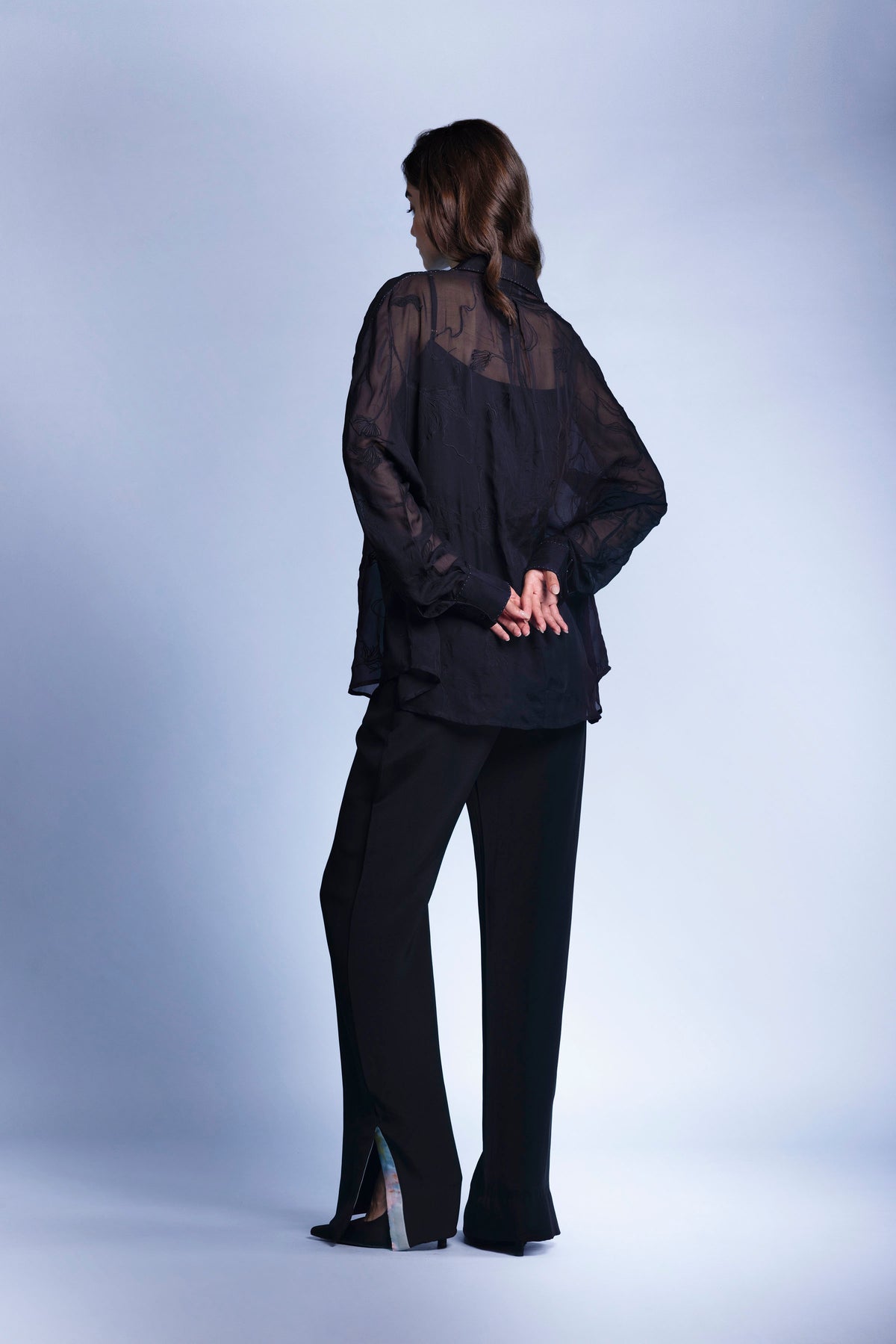 Floating Orchids Silk Shirt