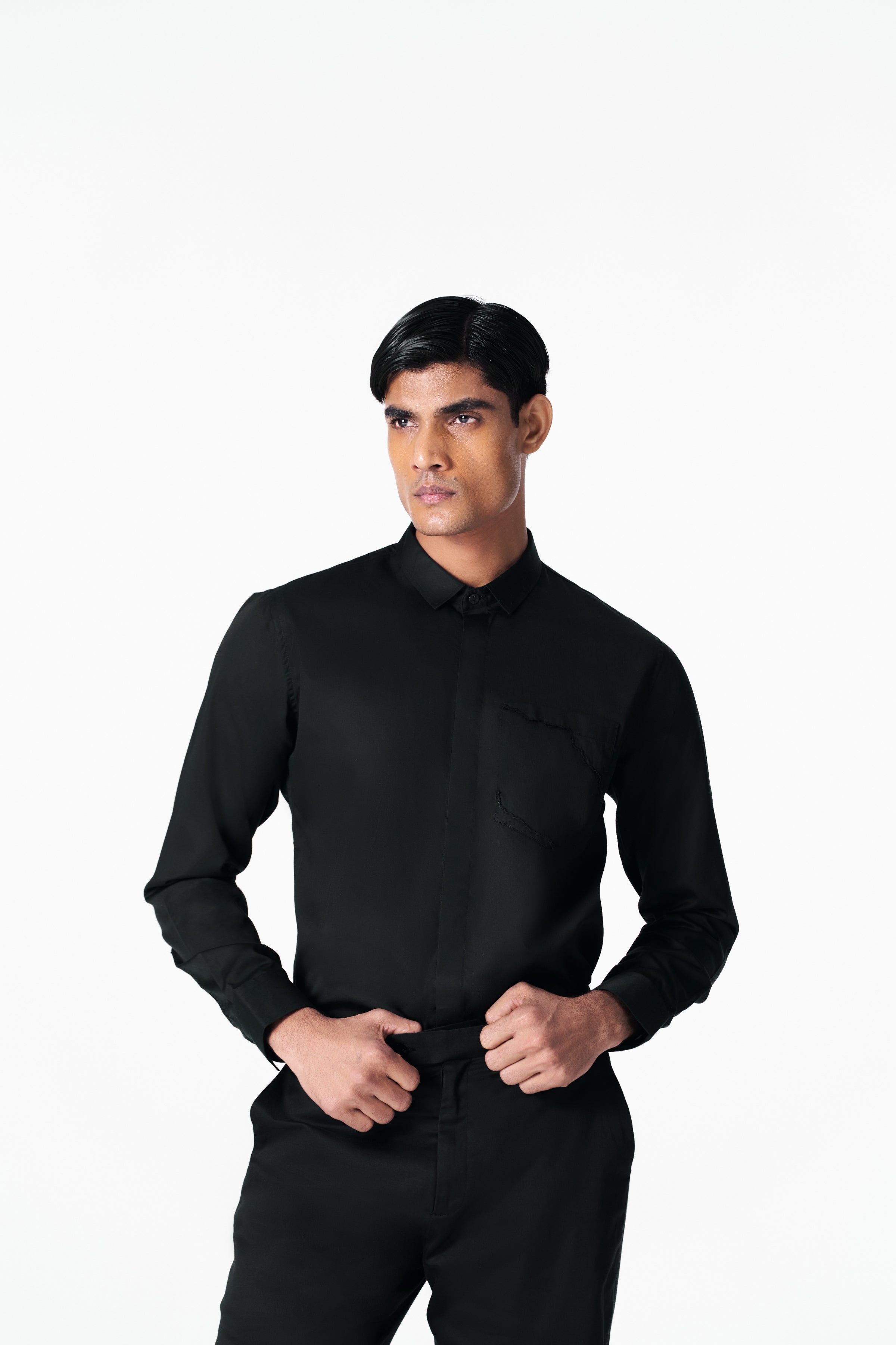 Black Illusion Pocket Shirt