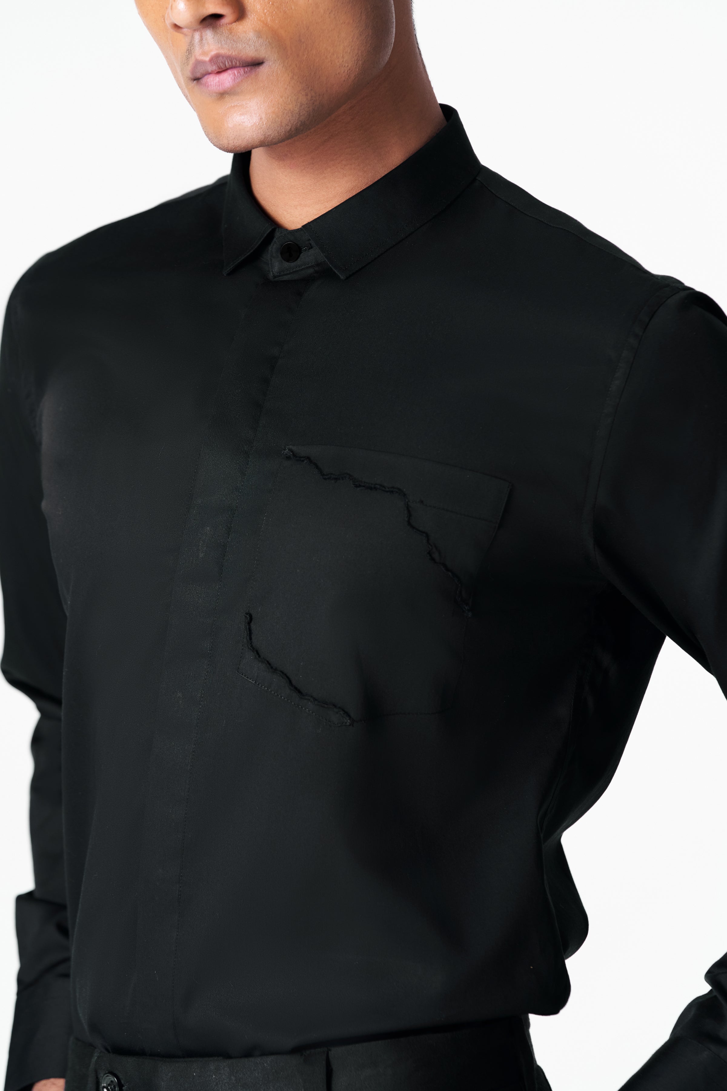 Black Illusion Pocket Shirt