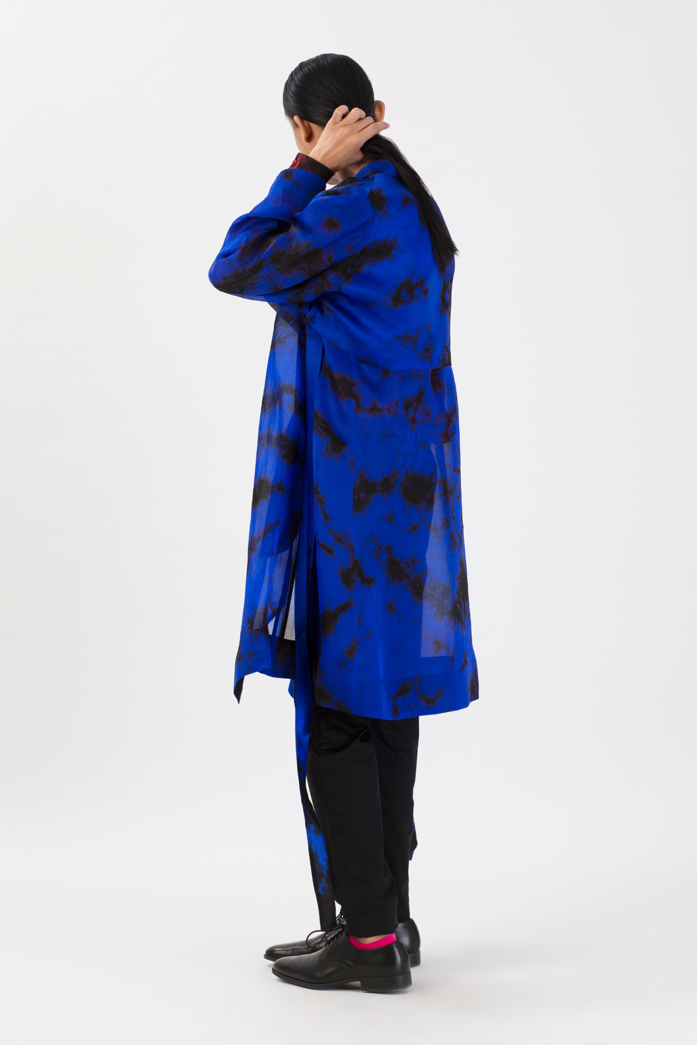 Celestial Sapphire Trench Coat