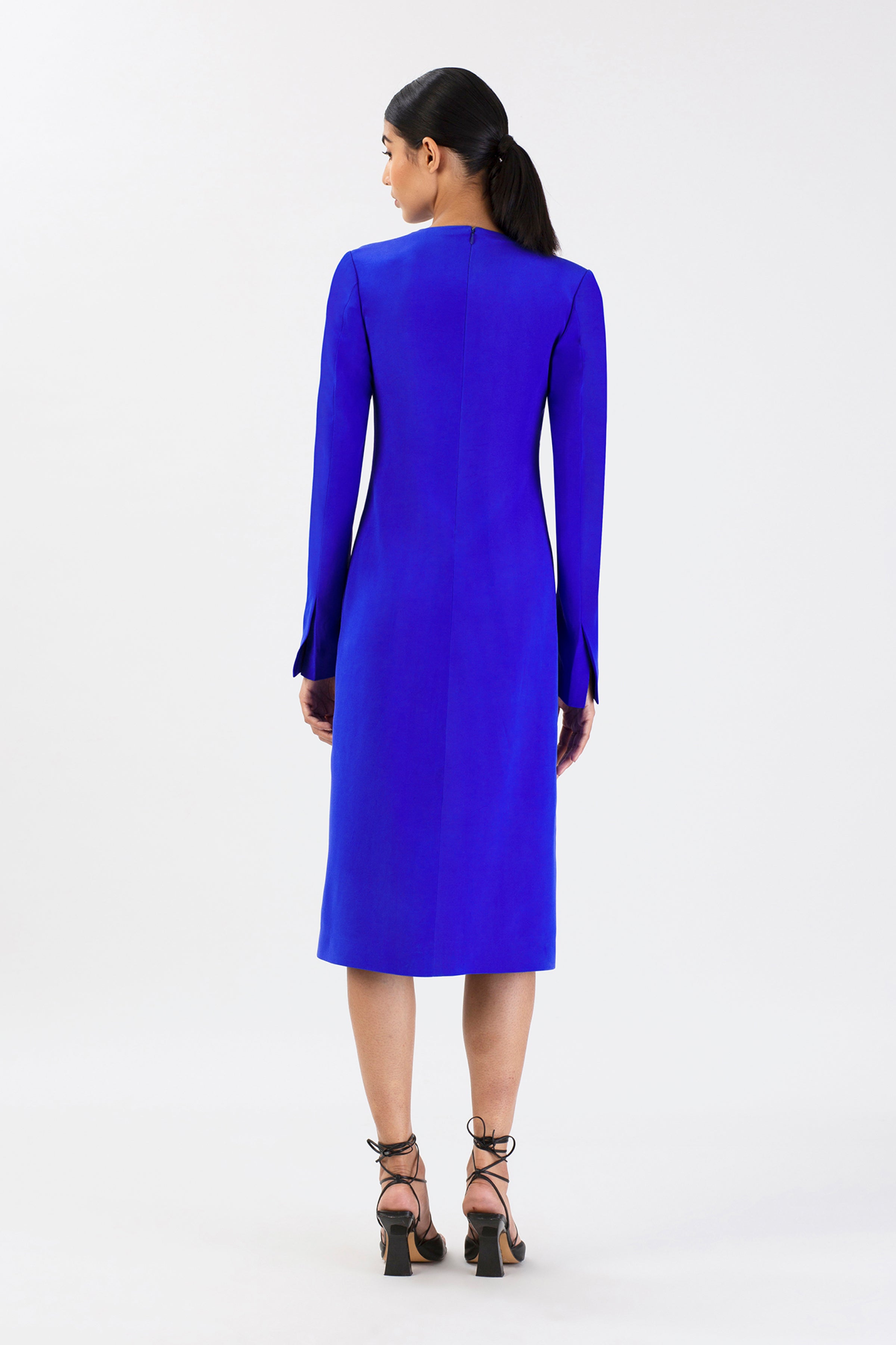 Cobalt Cascade Cutout Dress