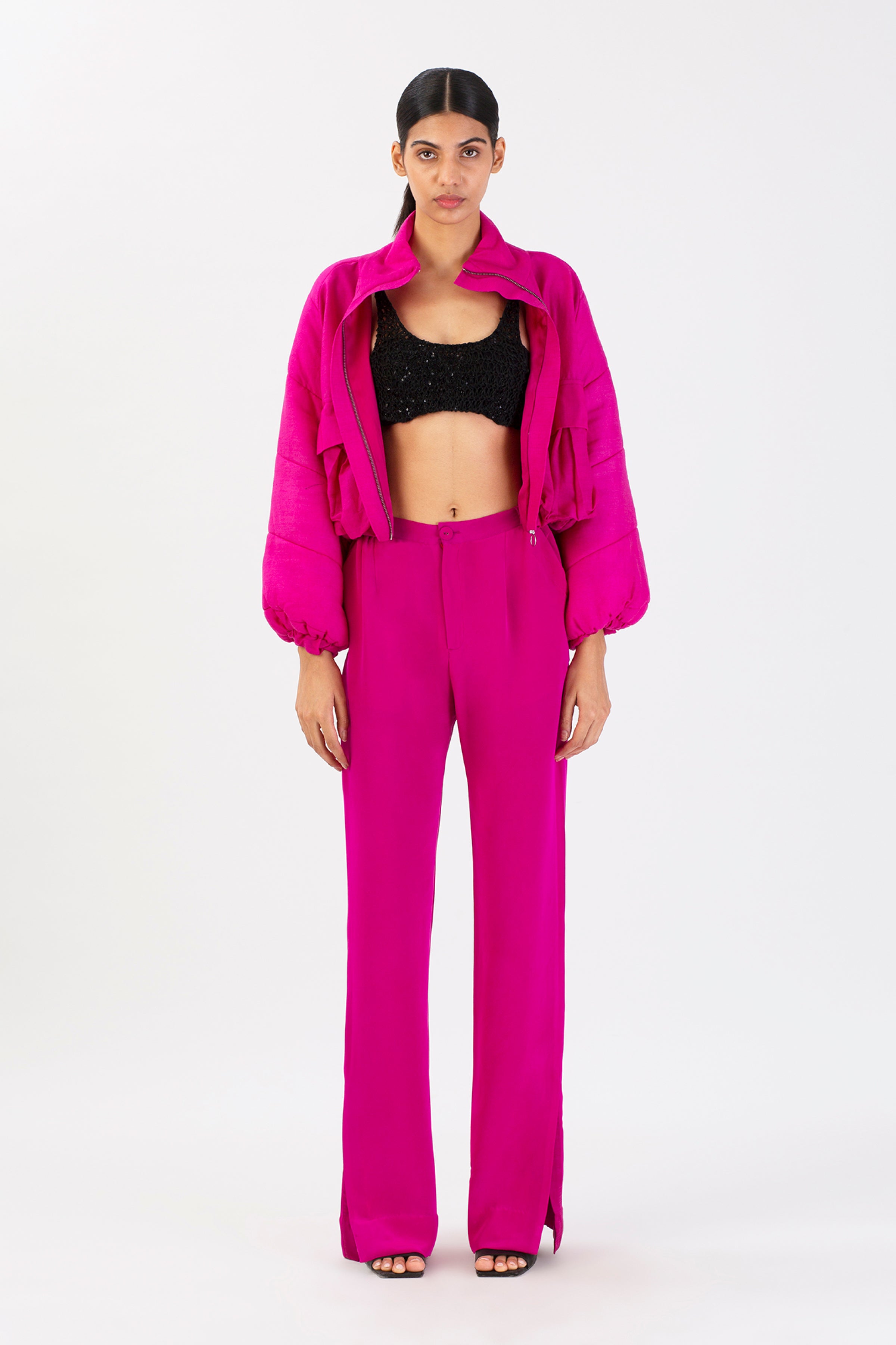 Fuschia Dusk Moonstone Puffer Jacket