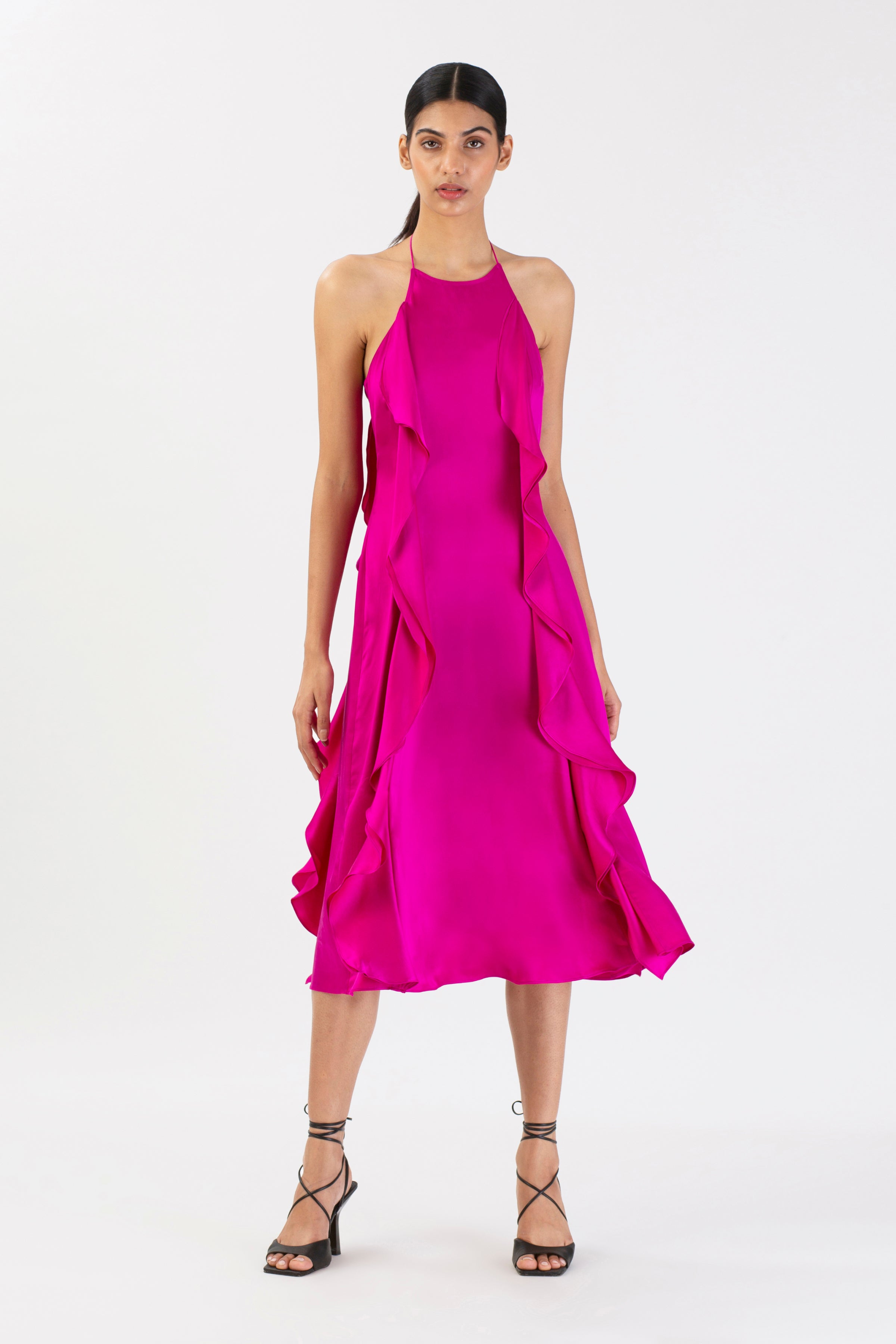 Fuchsia Dusk Waterfall Dress