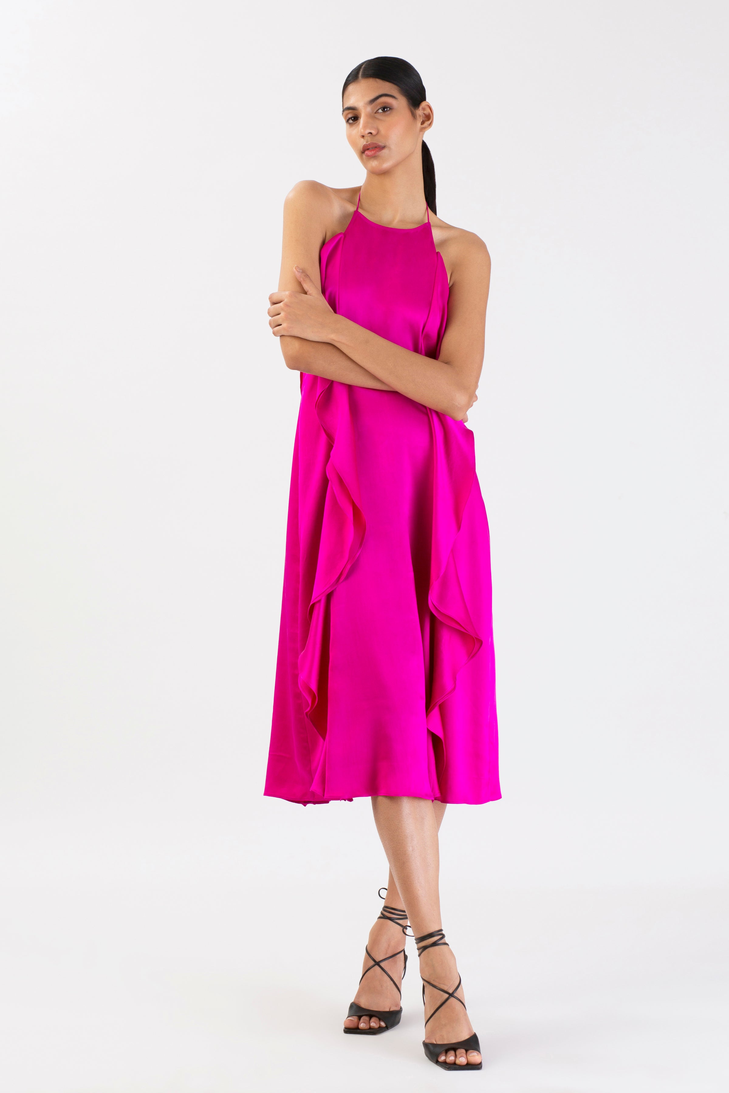 Fuchsia Dusk Waterfall Dress