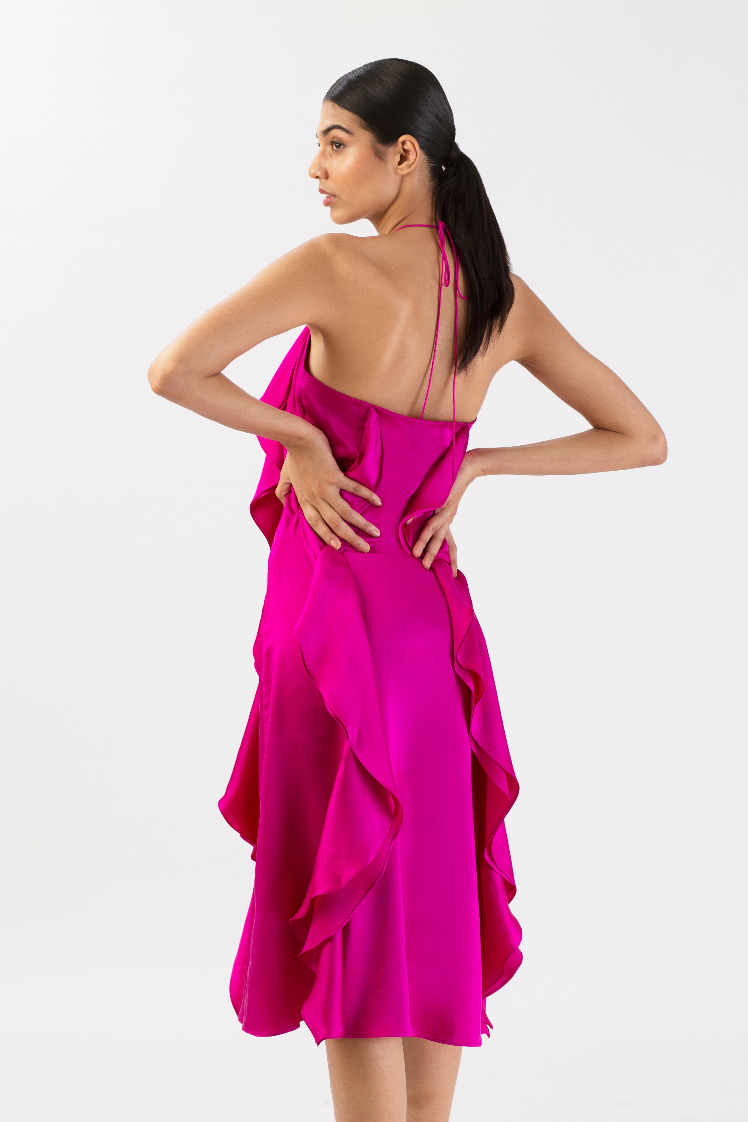 Fuchsia Dusk Waterfall Dress