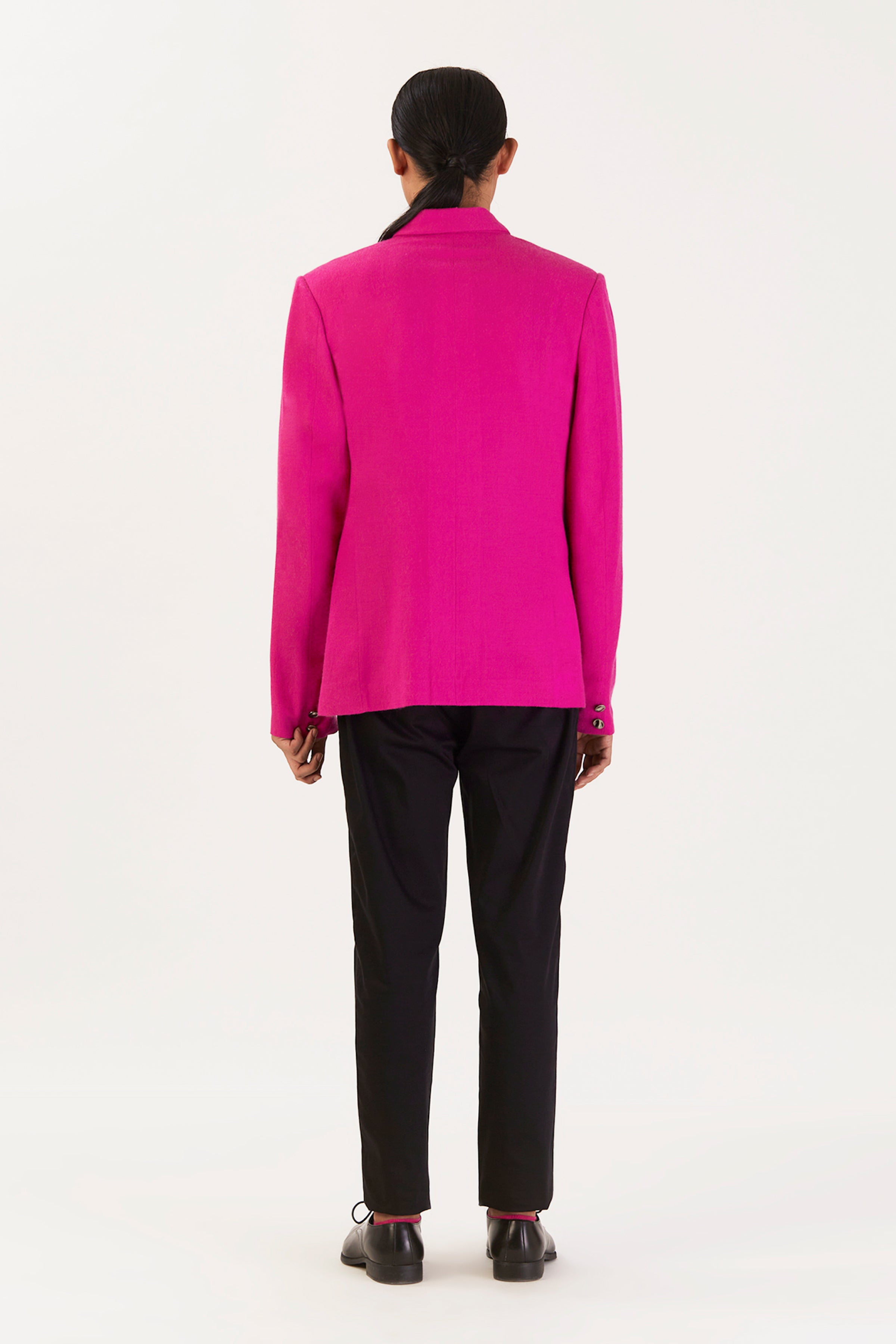 Minimalist Fuchsia Dusk Pashmina Jacket