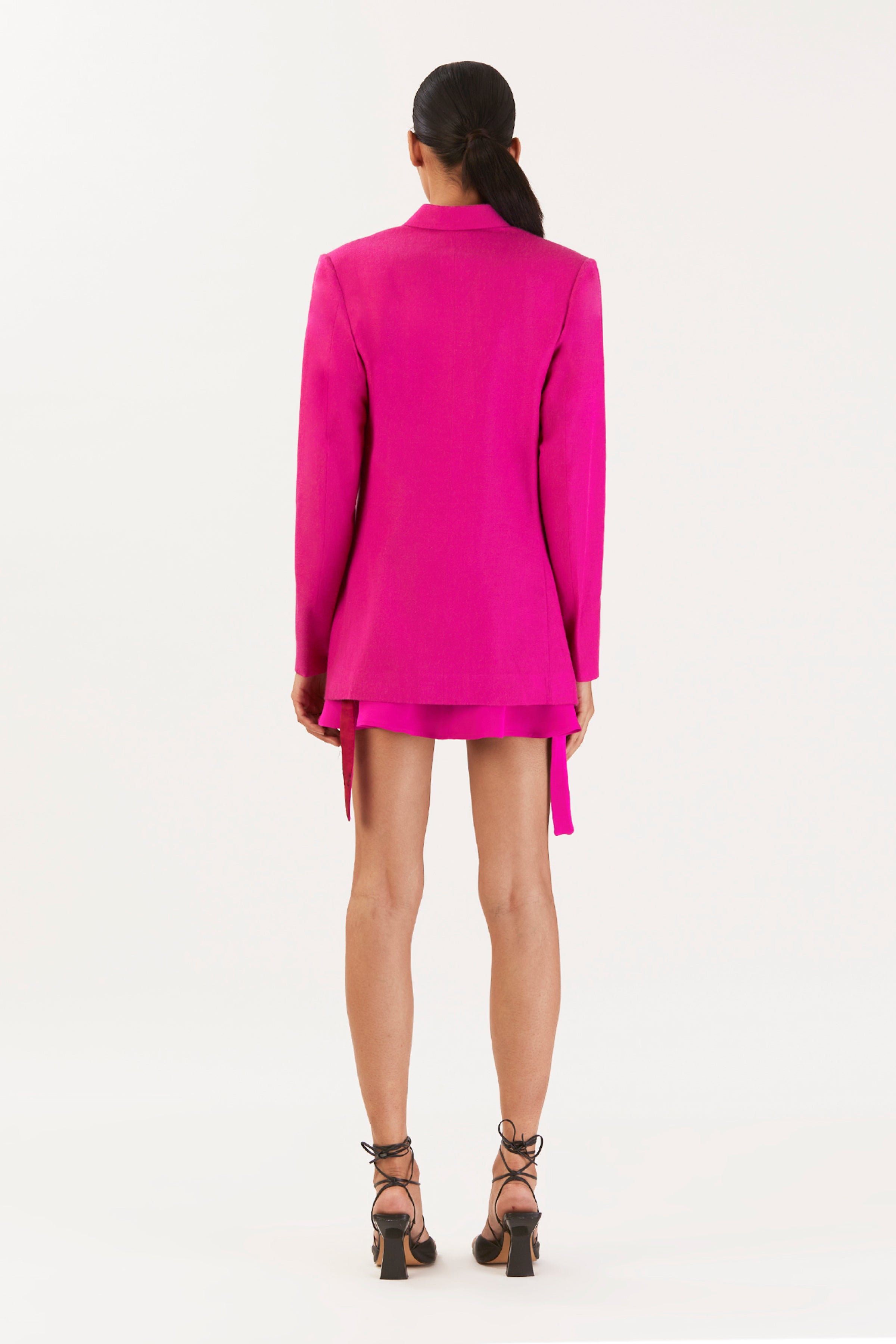 Minimalist Fuchsia Dusk Pashmina Jacket