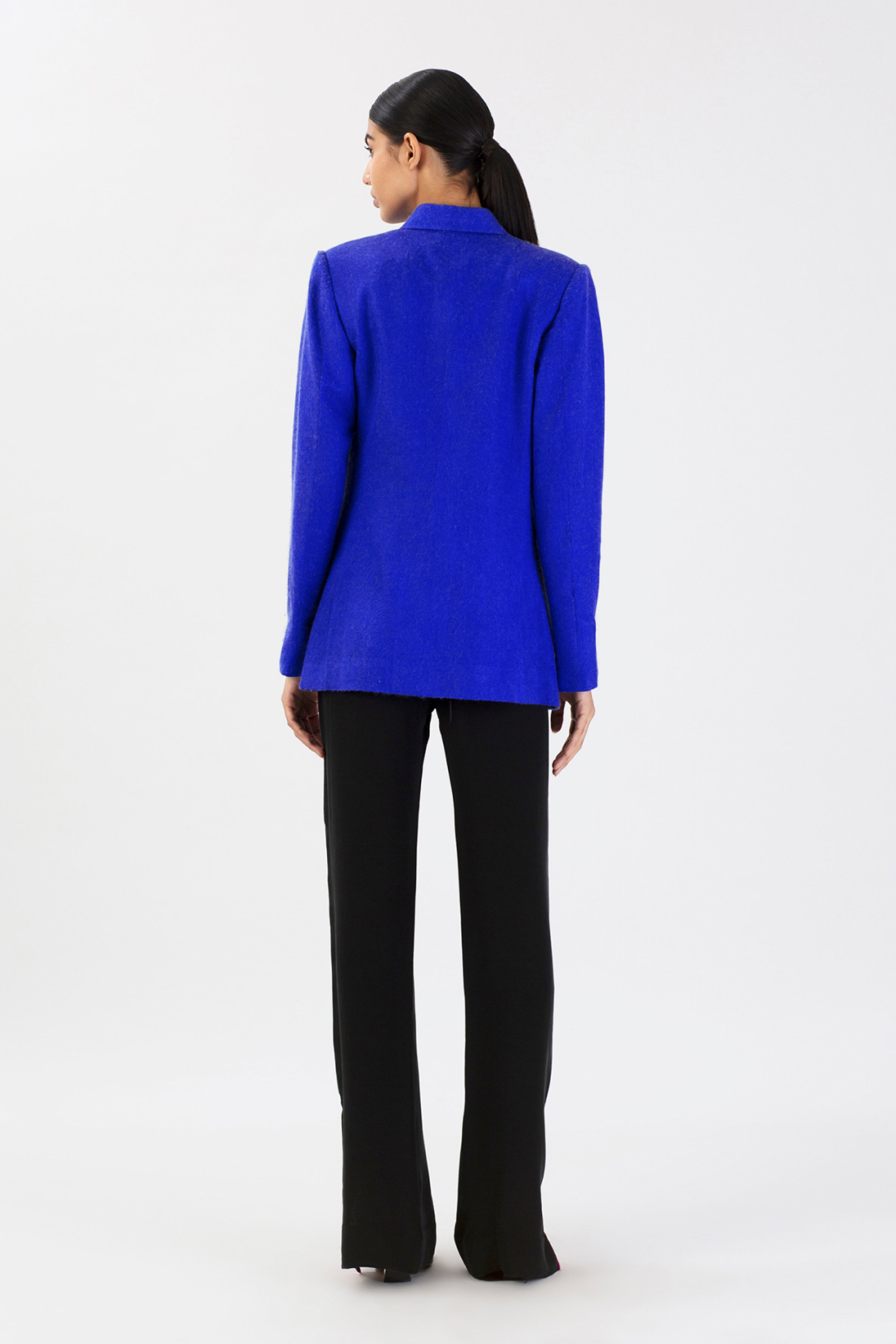 Minimalist Sapphire Pashmina Jacket