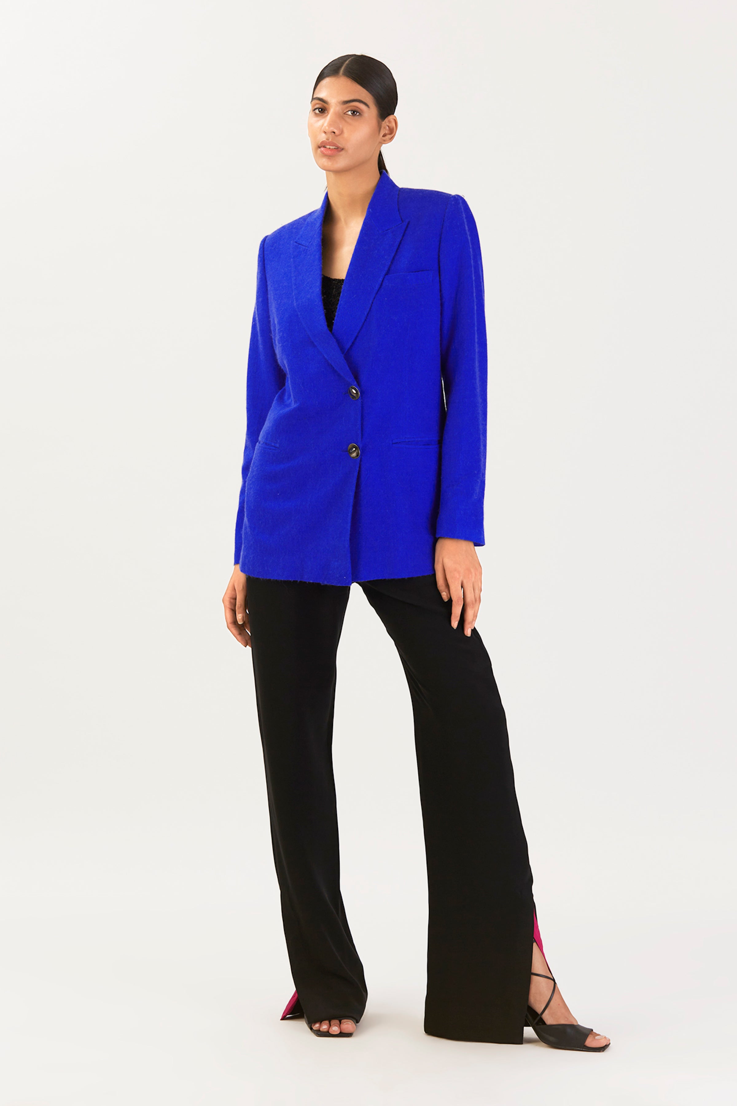 Minimalist Sapphire Pashmina Jacket