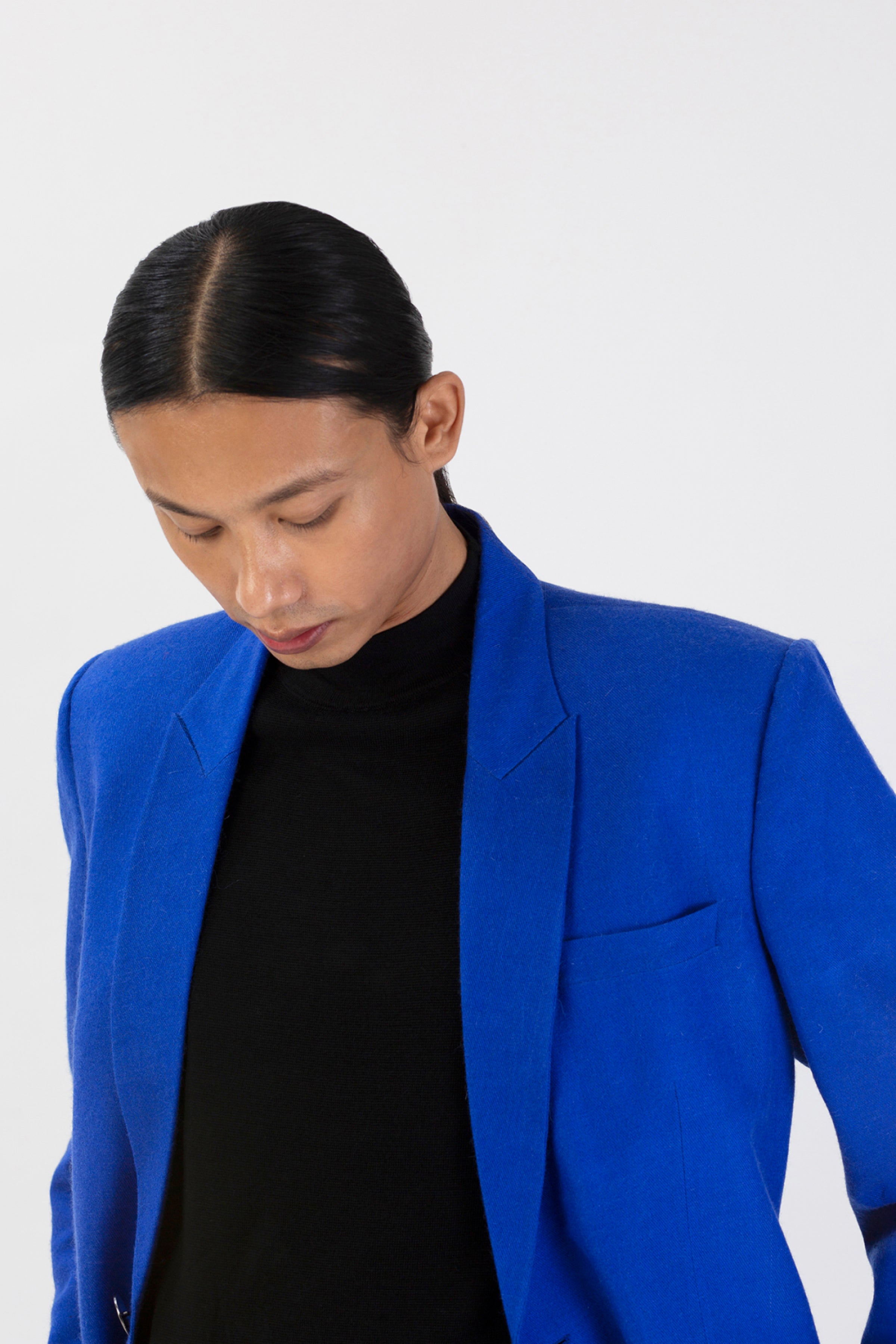 Minimalist Sapphire Pashmina Jacket