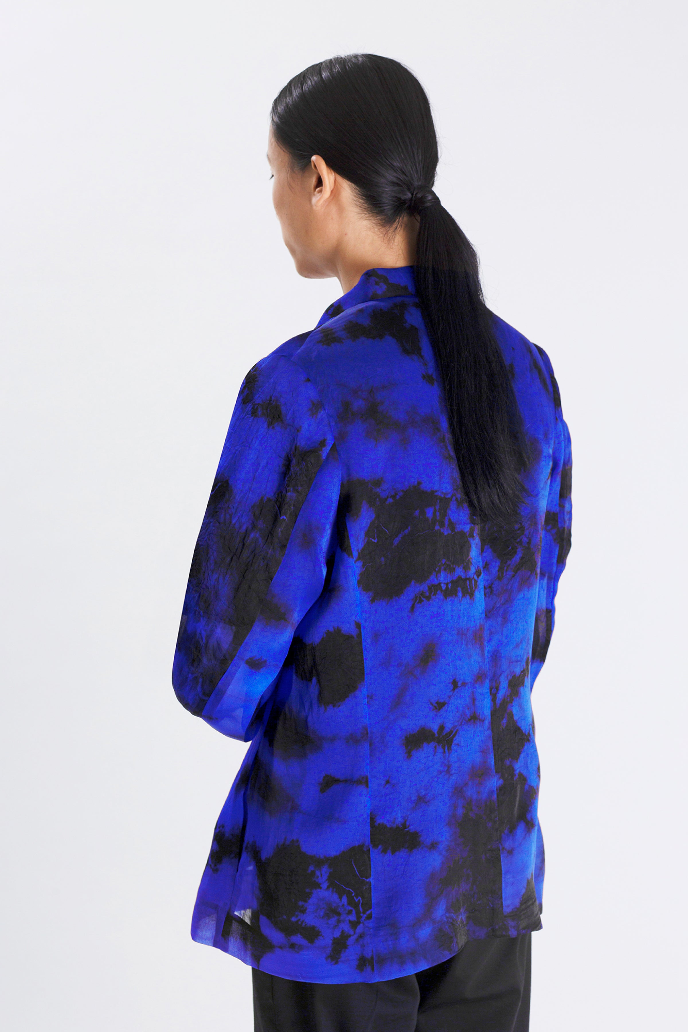 Sapphire Shadows Silk Shacket