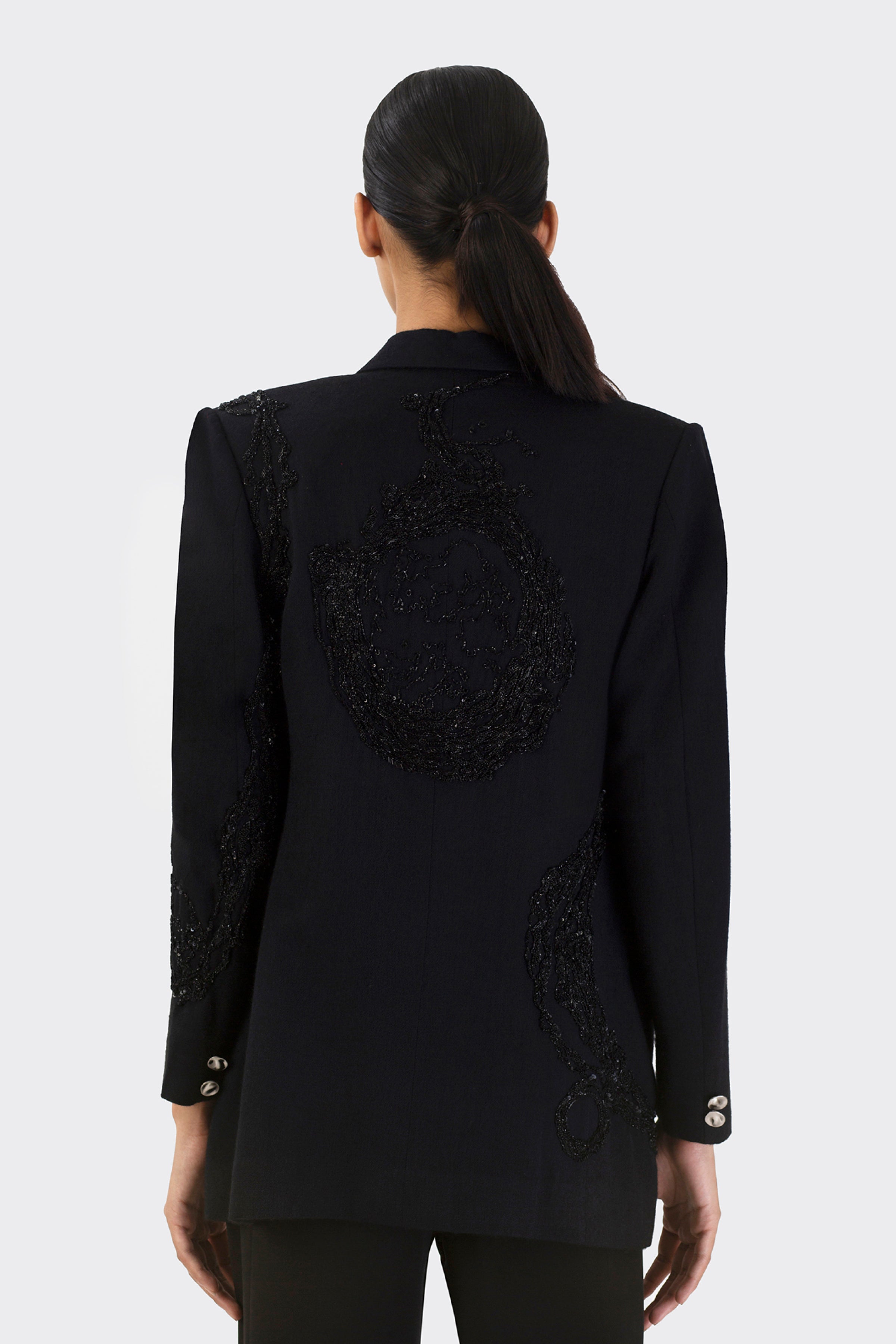 Zero Moon Embellished Pashmina Jacket