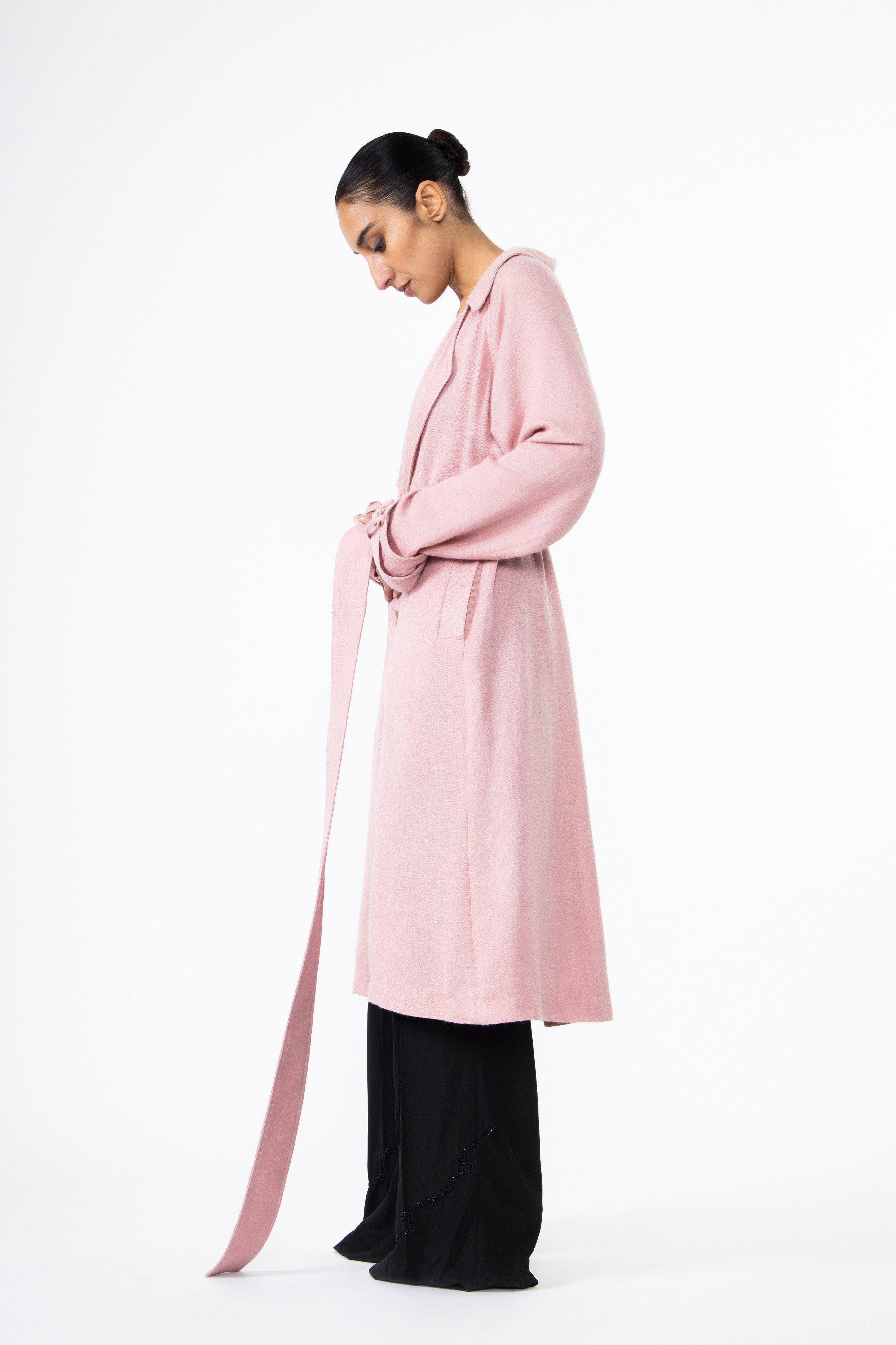 Barely Pink Pashmina Trench Coat