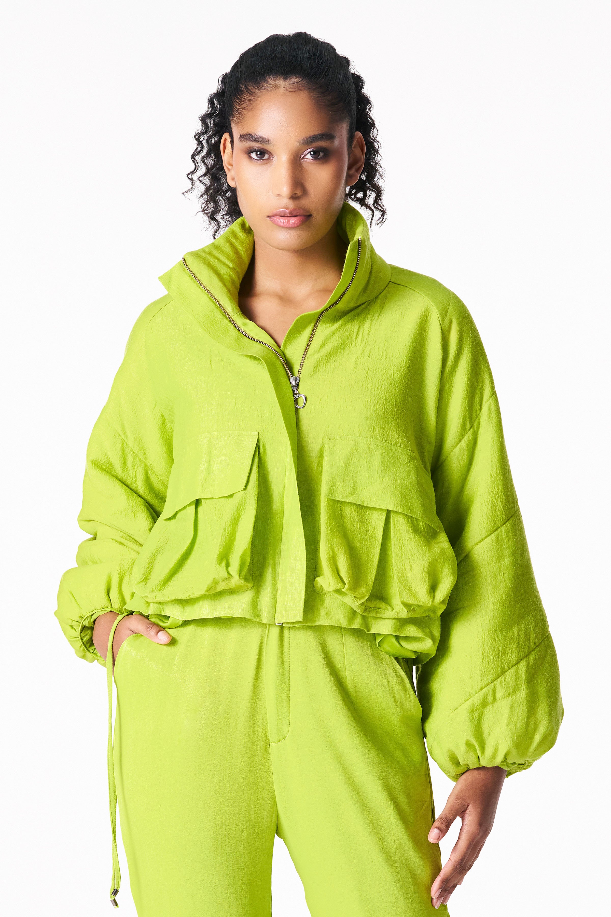 CHARTREUSE PUFFER JACKET