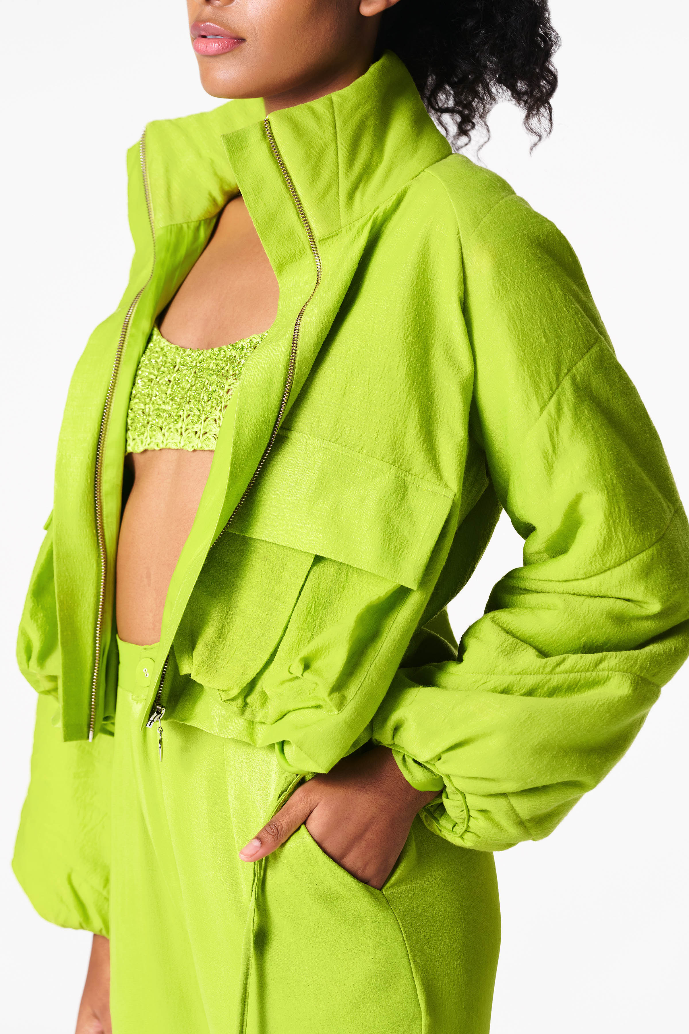 CHARTREUSE PUFFER JACKET