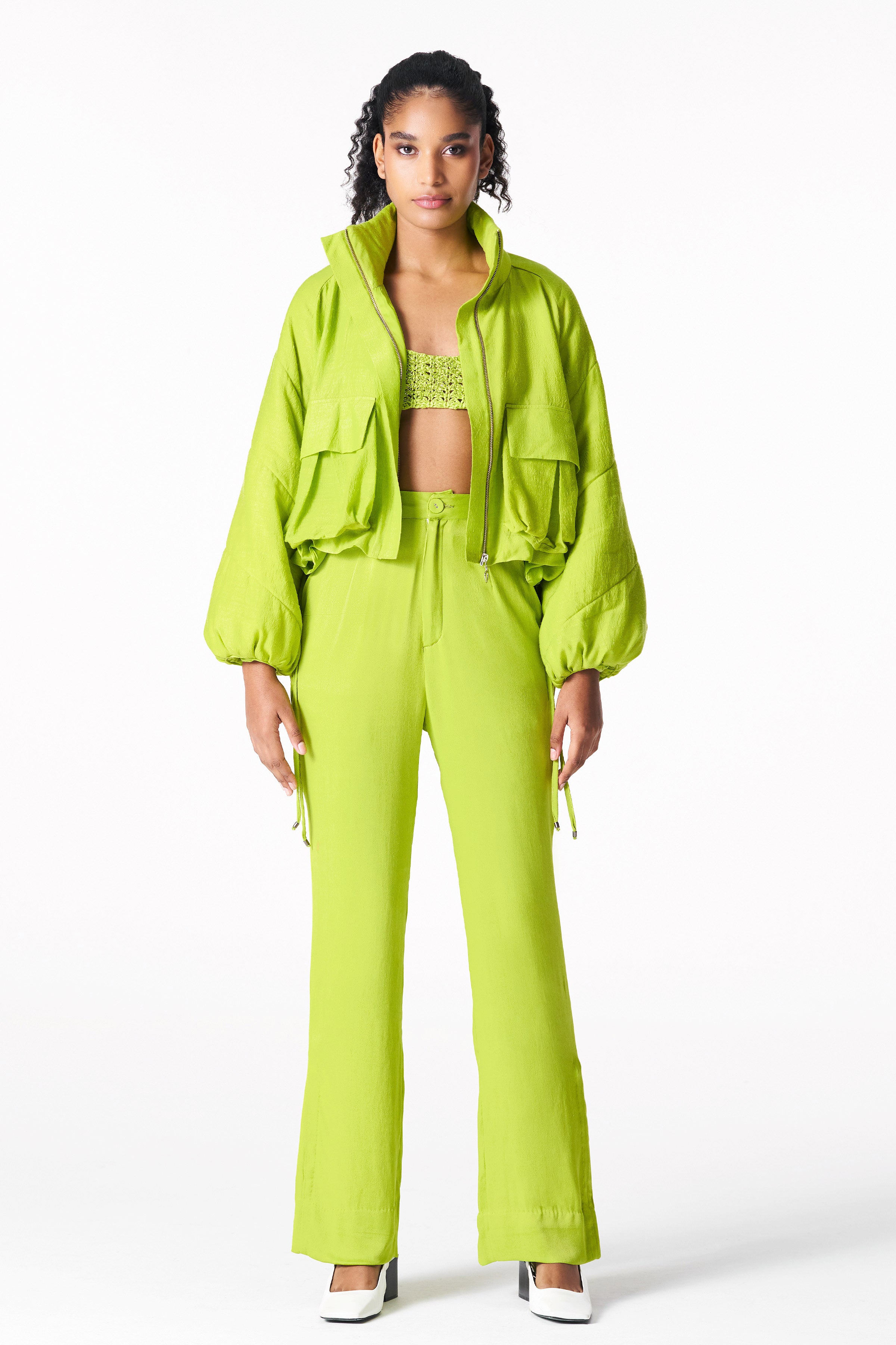 CHARTREUSE PUFFER JACKET