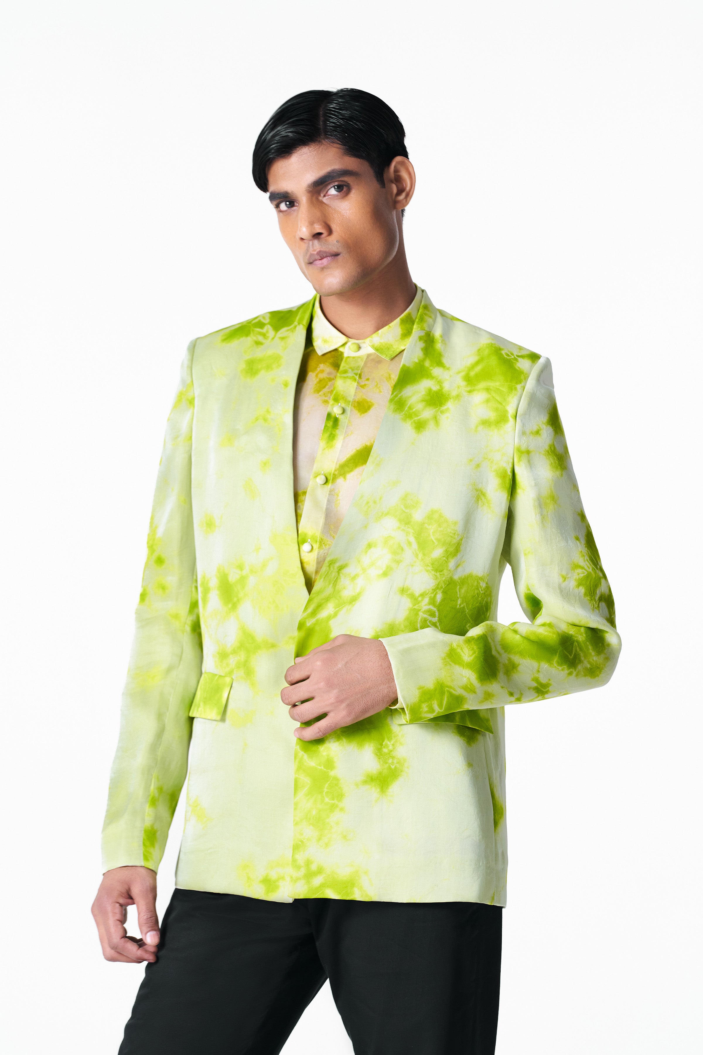 Chartreuse Dews Silk Jacket