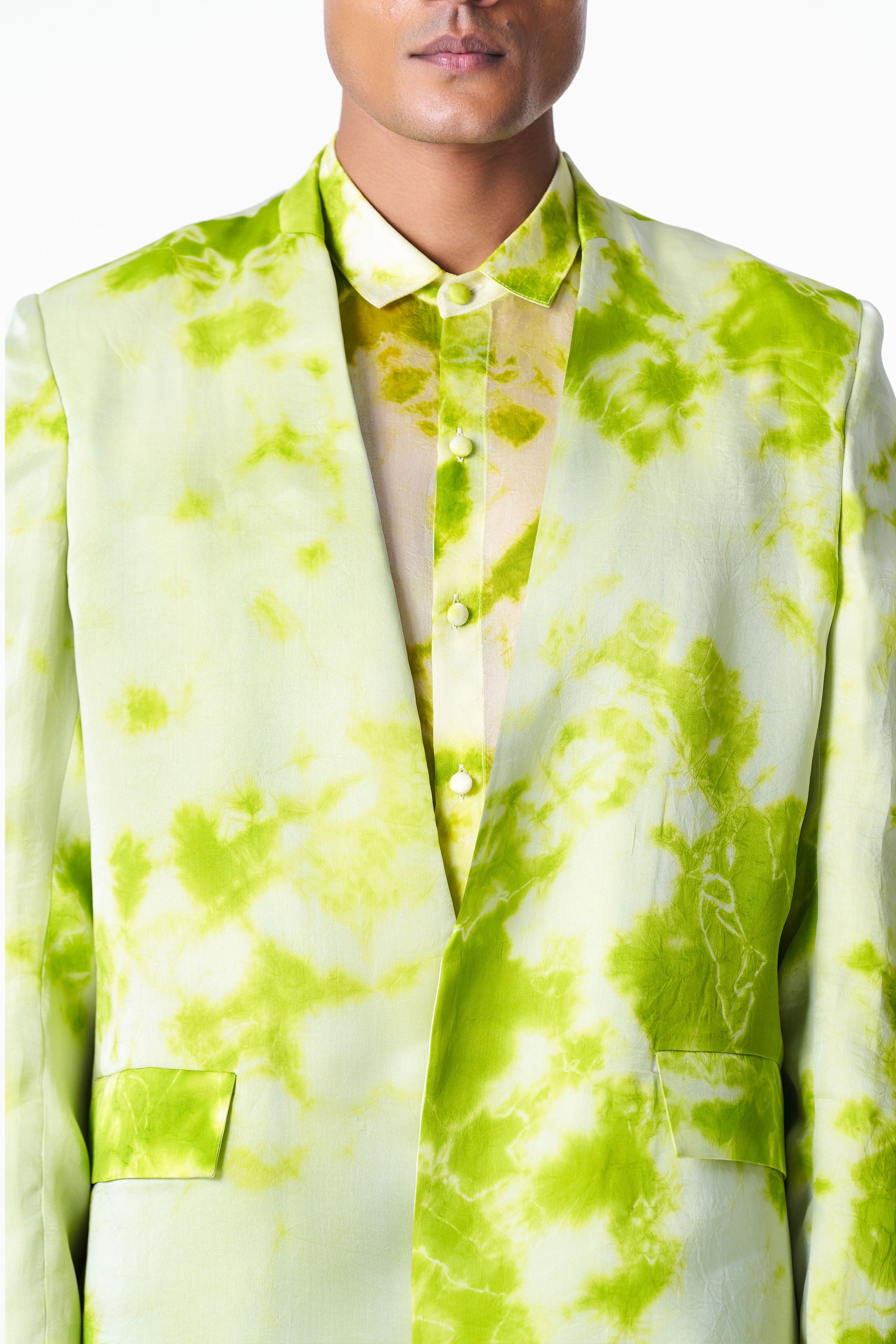 Chartreuse Dews Silk Jacket