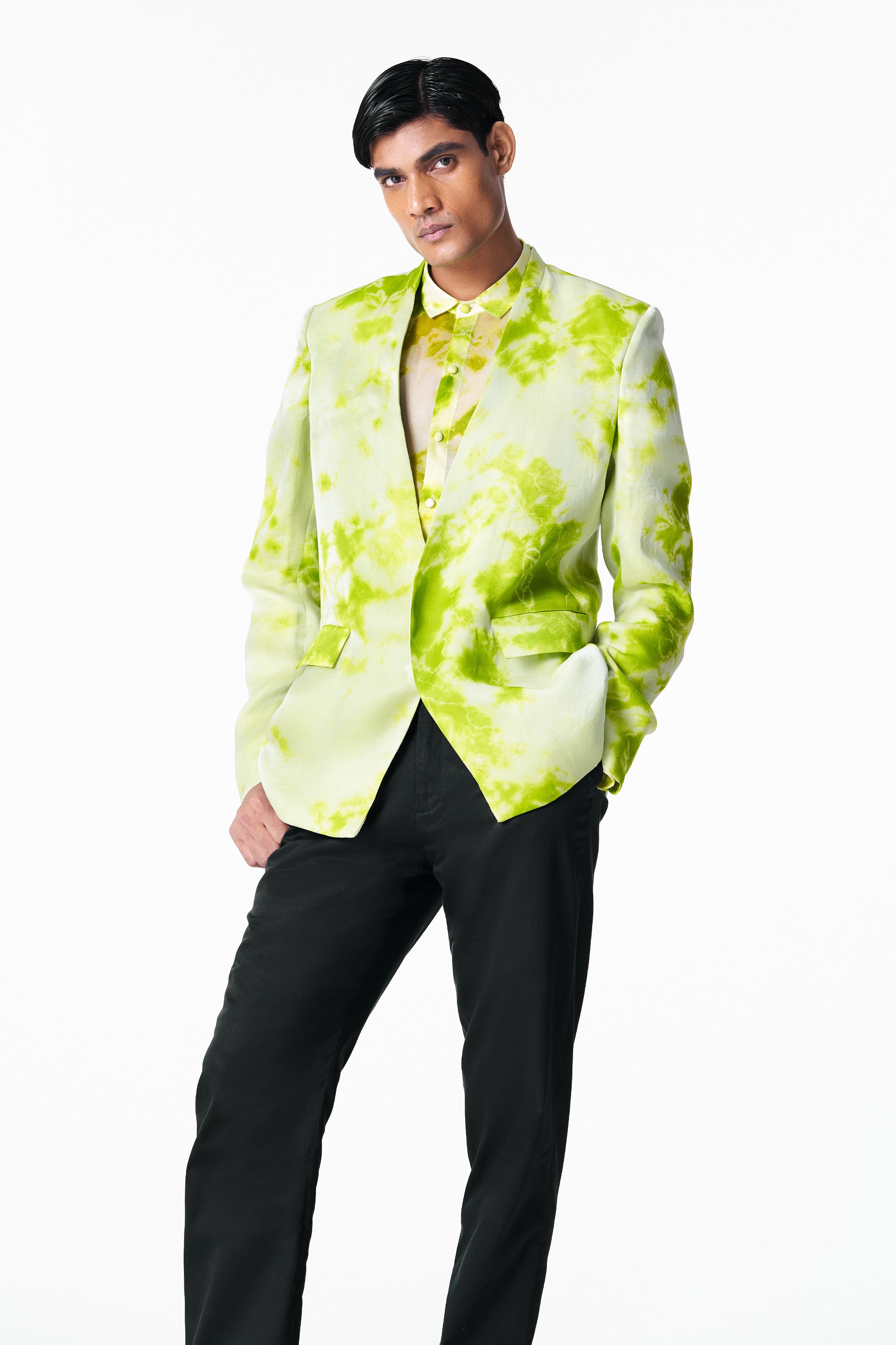 Chartreuse Dews Silk Jacket