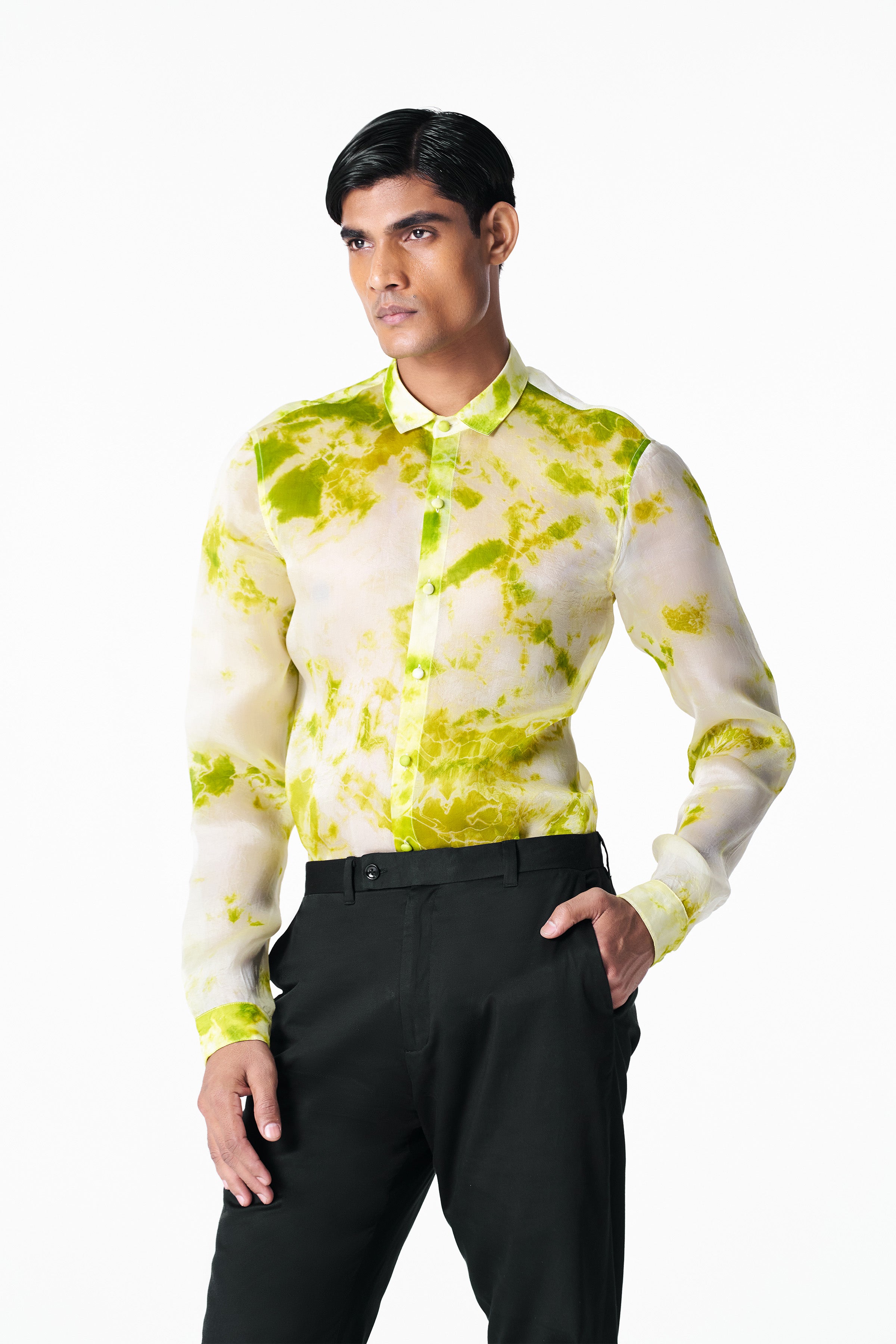 Chartreuse Dews Silk Shirt