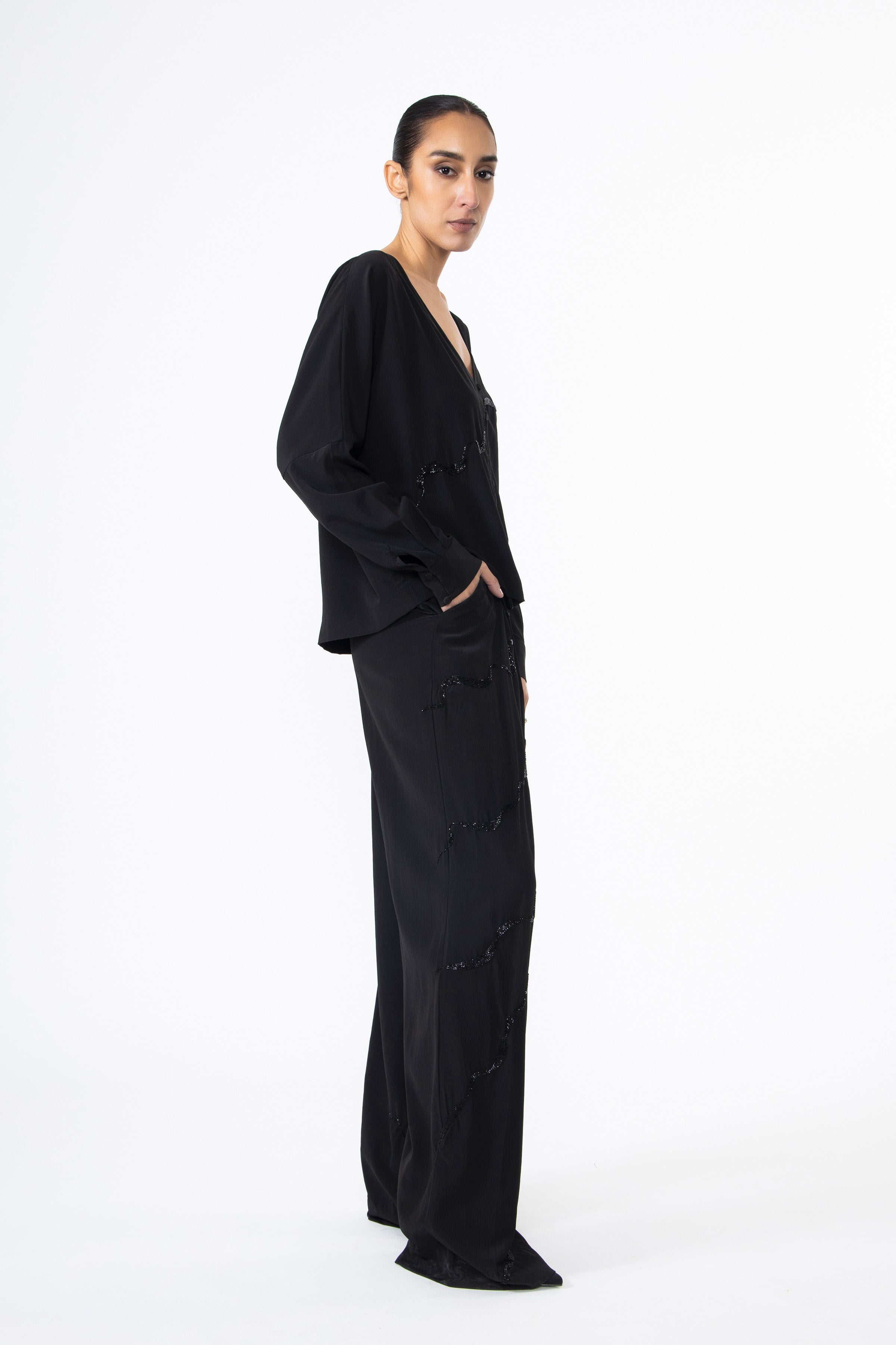 Thousand Crescents Pleated Trousers