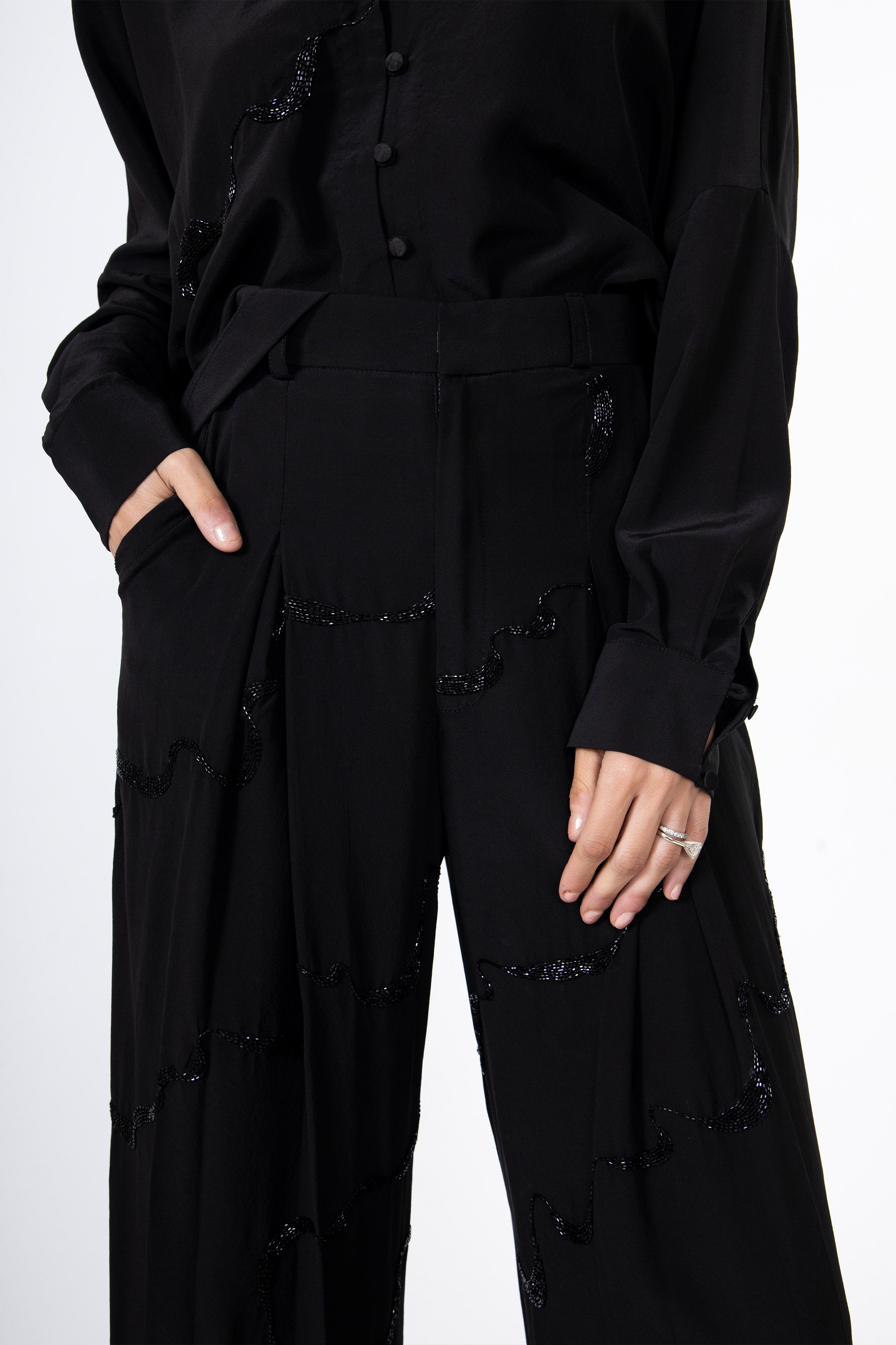 Thousand Crescents Pleated Trousers