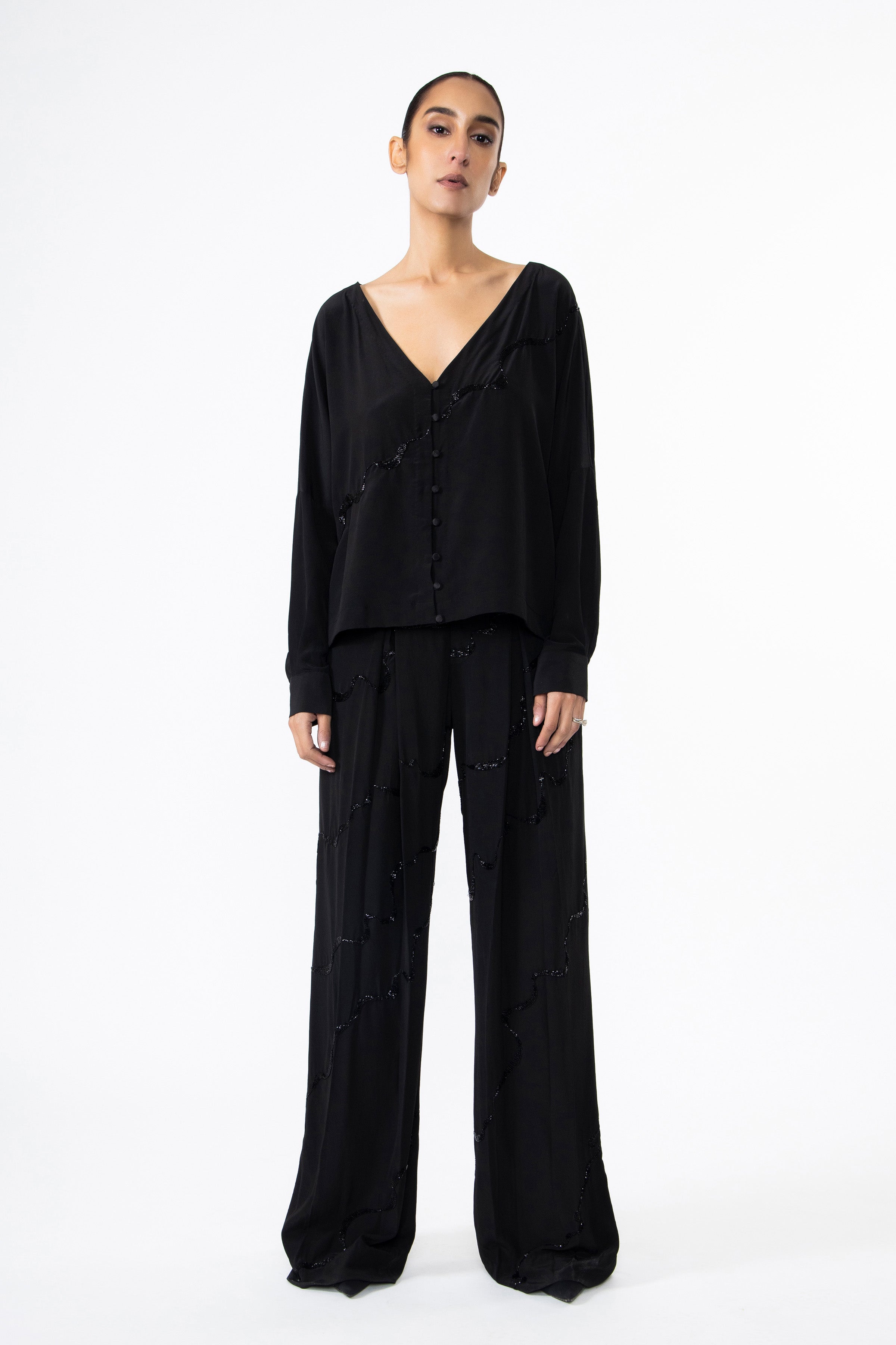 Thousand Crescents Pleated Trousers